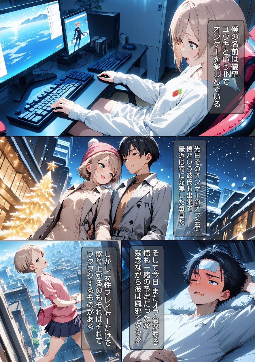 【漫画】オフパコ-男だと思っていたネトゲ友達【強●編】 サンプル1ページ目