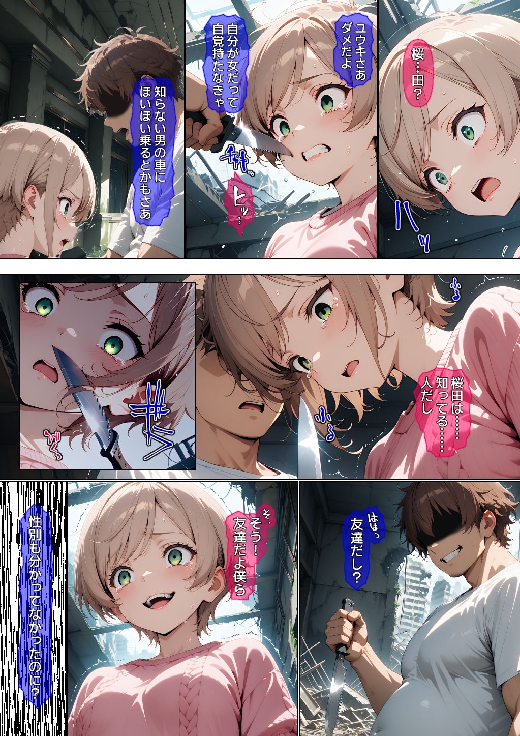 【漫画】オフパコ-男だと思っていたネトゲ友達【強●編】 サンプル7ページ目