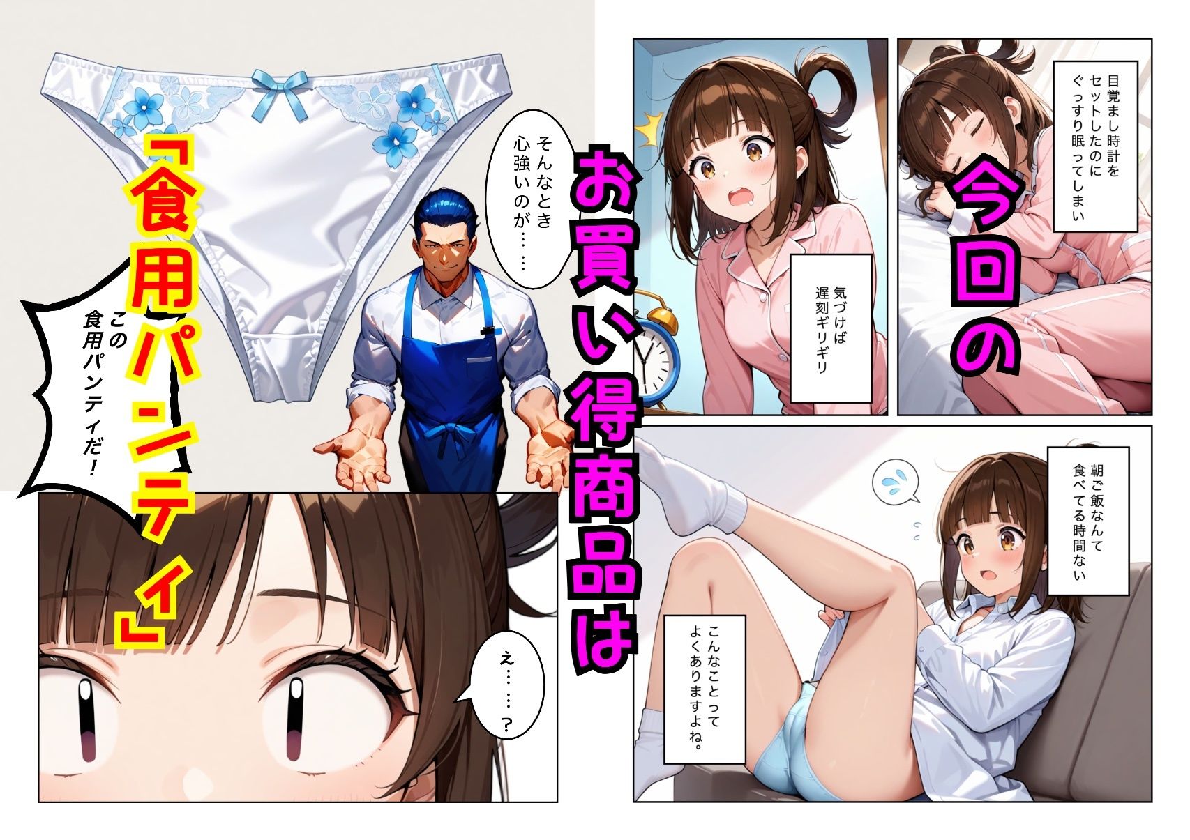 通販番組で食用パンティを販売したら放送事故とんでもないことになった話 サンプル2ページ目