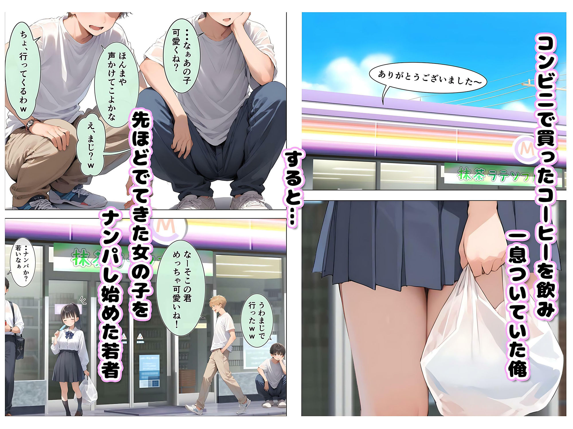 コンビニ前で出会った清楚ビッチなおじ専JKをお持ち帰りした中年おじさん（俺）の最高にラッキーでエッチな末路 サンプル1ページ目