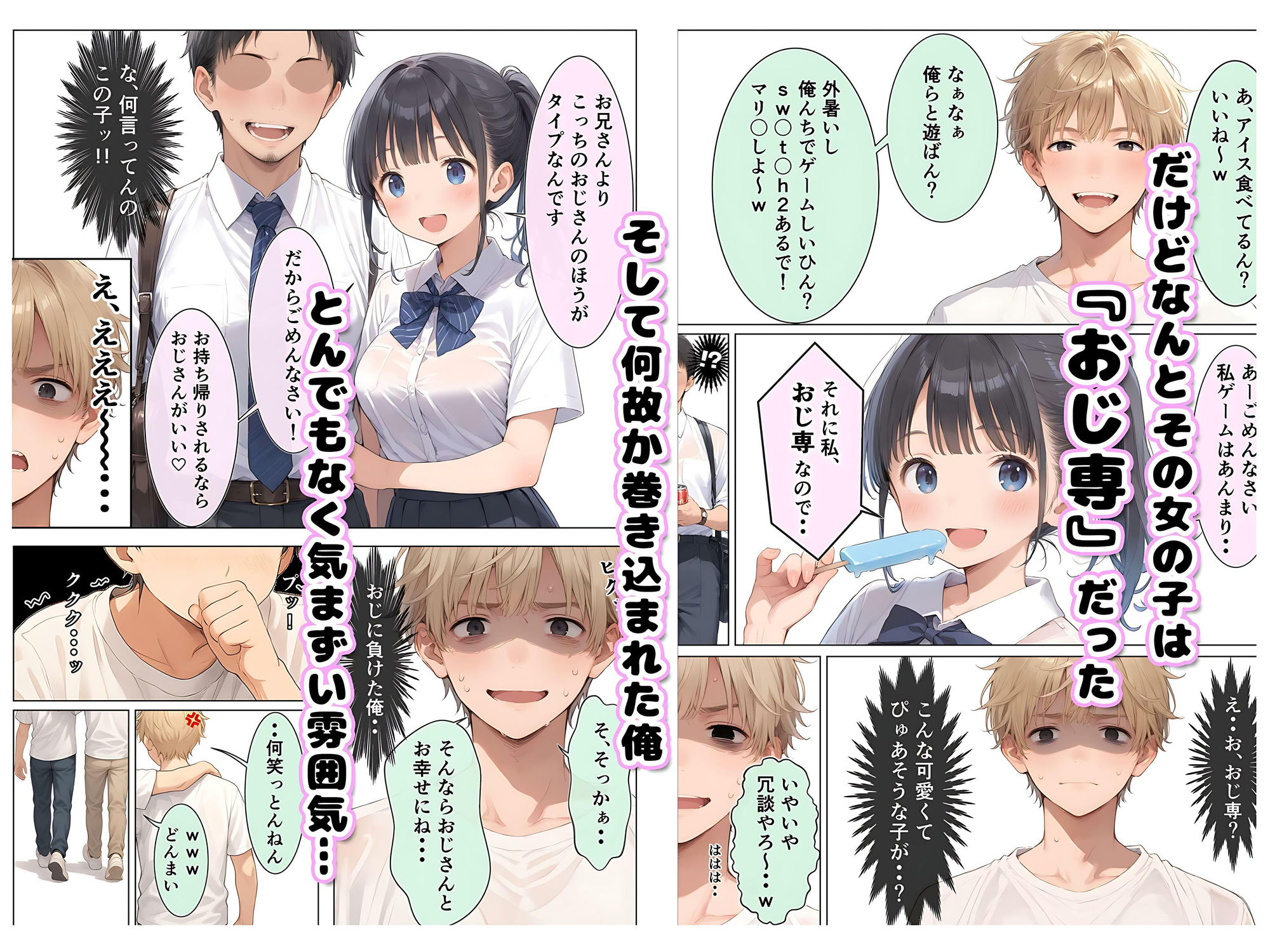 コンビニ前で出会った清楚ビッチなおじ専JKをお持ち帰りした中年おじさん（俺）の最高にラッキーでエッチな末路 サンプル2ページ目