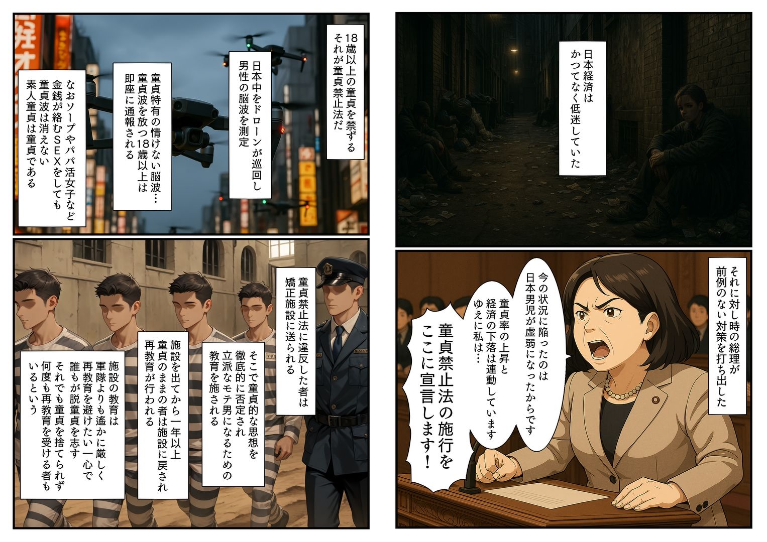 童貞禁止法のお陰で幼なじみのギャルとSEXした サンプル1ページ目