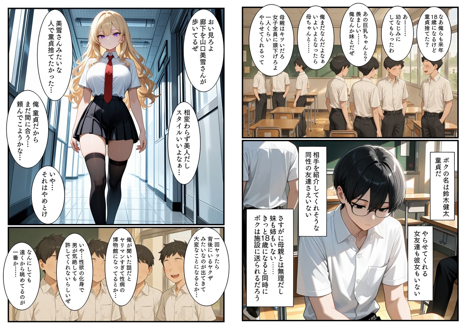 童貞禁止法のお陰で幼なじみのギャルとSEXした サンプル2ページ目
