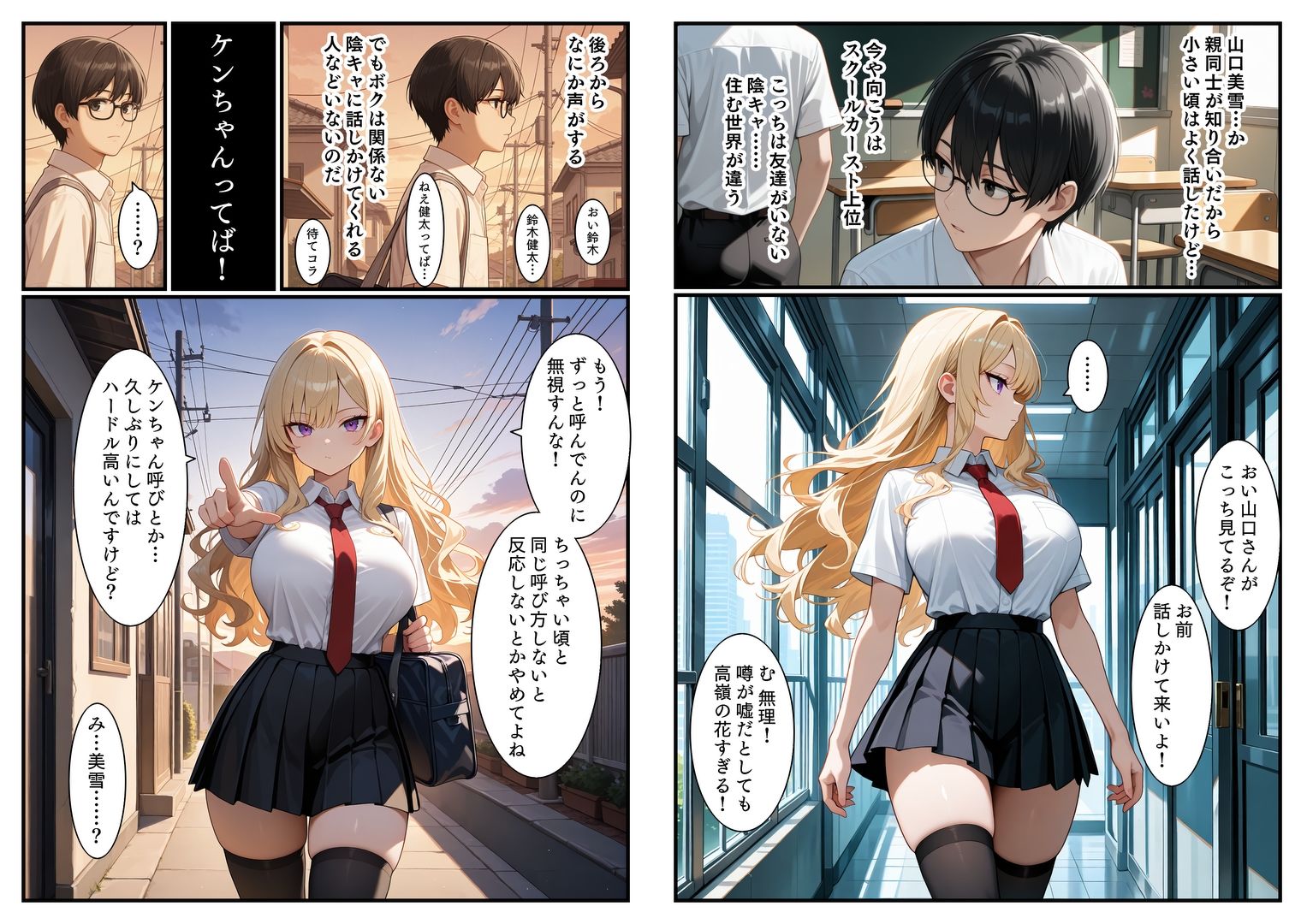 童貞禁止法のお陰で幼なじみのギャルとSEXした サンプル3ページ目