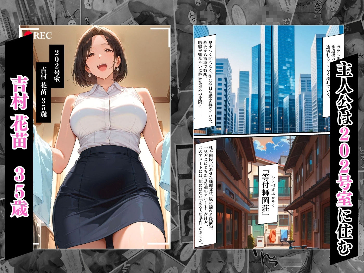【4K高画質】人妻限定アパート 202号室 吉村花苗 〜大家のペットになった日編〜 サンプル4ページ目