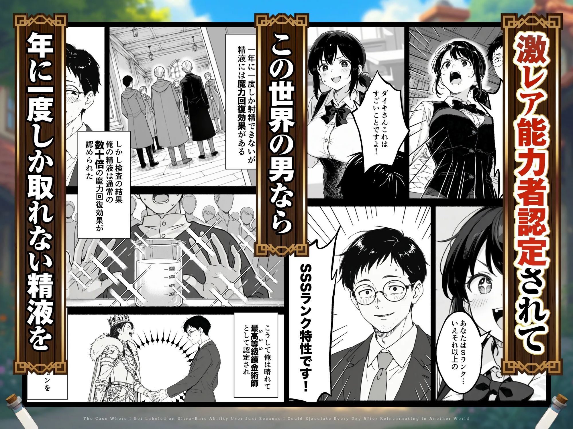異世界転生したら毎日射精できるというだけで激レア能力者認定された件 サンプル3ページ目