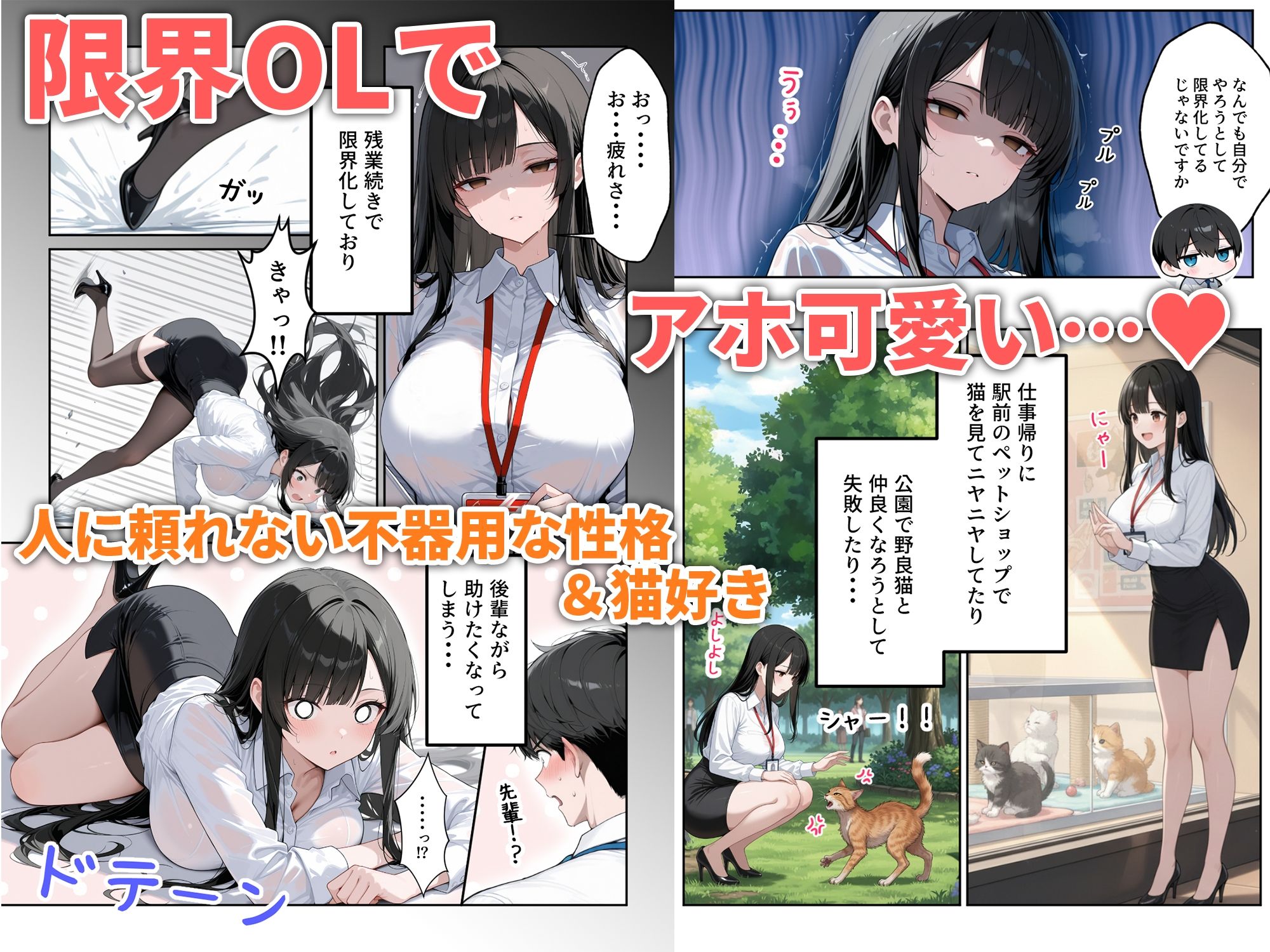 先輩えっち  クール系なのにアホ可愛い女上司をお持ち帰りした話 サンプル2ページ目