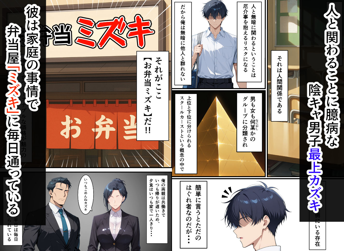 毎日通っている弁当屋の娘が同じクラスの黒ギャルだった話 サンプル1ページ目