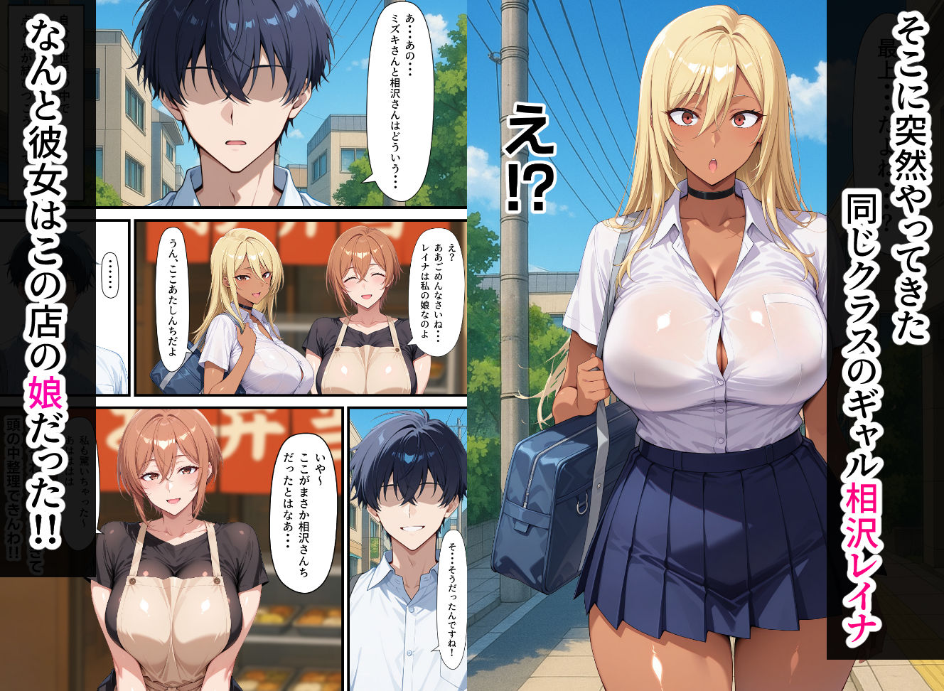毎日通っている弁当屋の娘が同じクラスの黒ギャルだった話 サンプル2ページ目