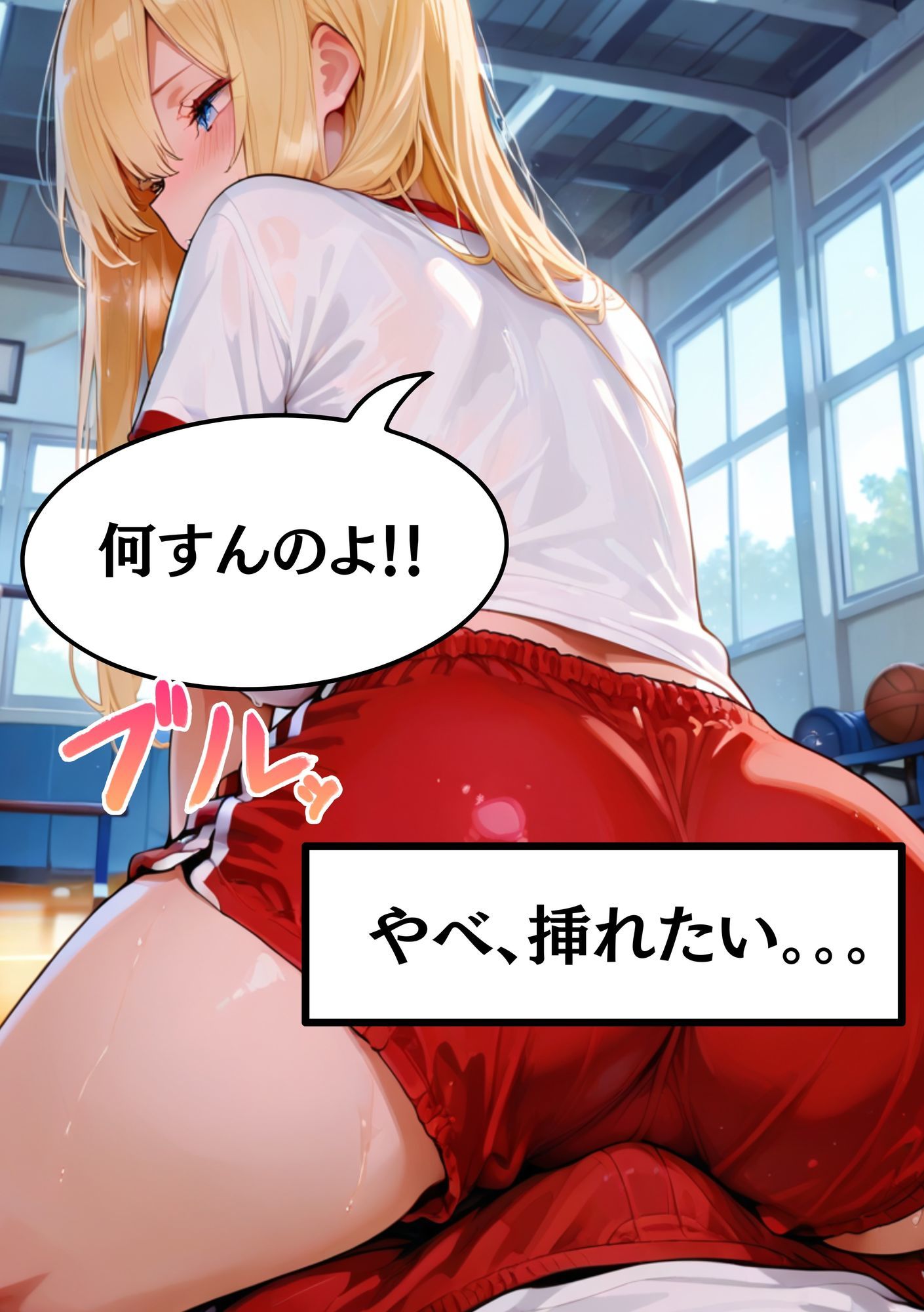 【Kカップ痴女のもえ18歳に鬼ピストン】体育の授業で同級生に犯●れる  ちんこ押し当ててセクハラされて  無理やり中出しされちゃった サンプル2ページ目