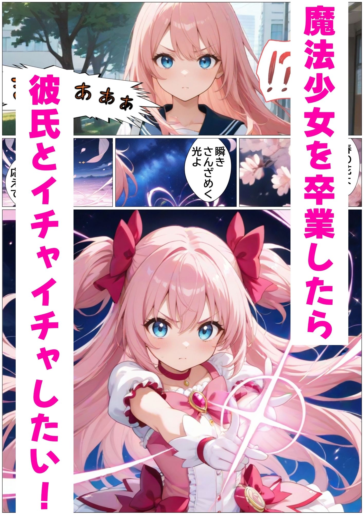 彼氏持ち魔法少女が敵の苗床になっちゃう話 サンプル2ページ目