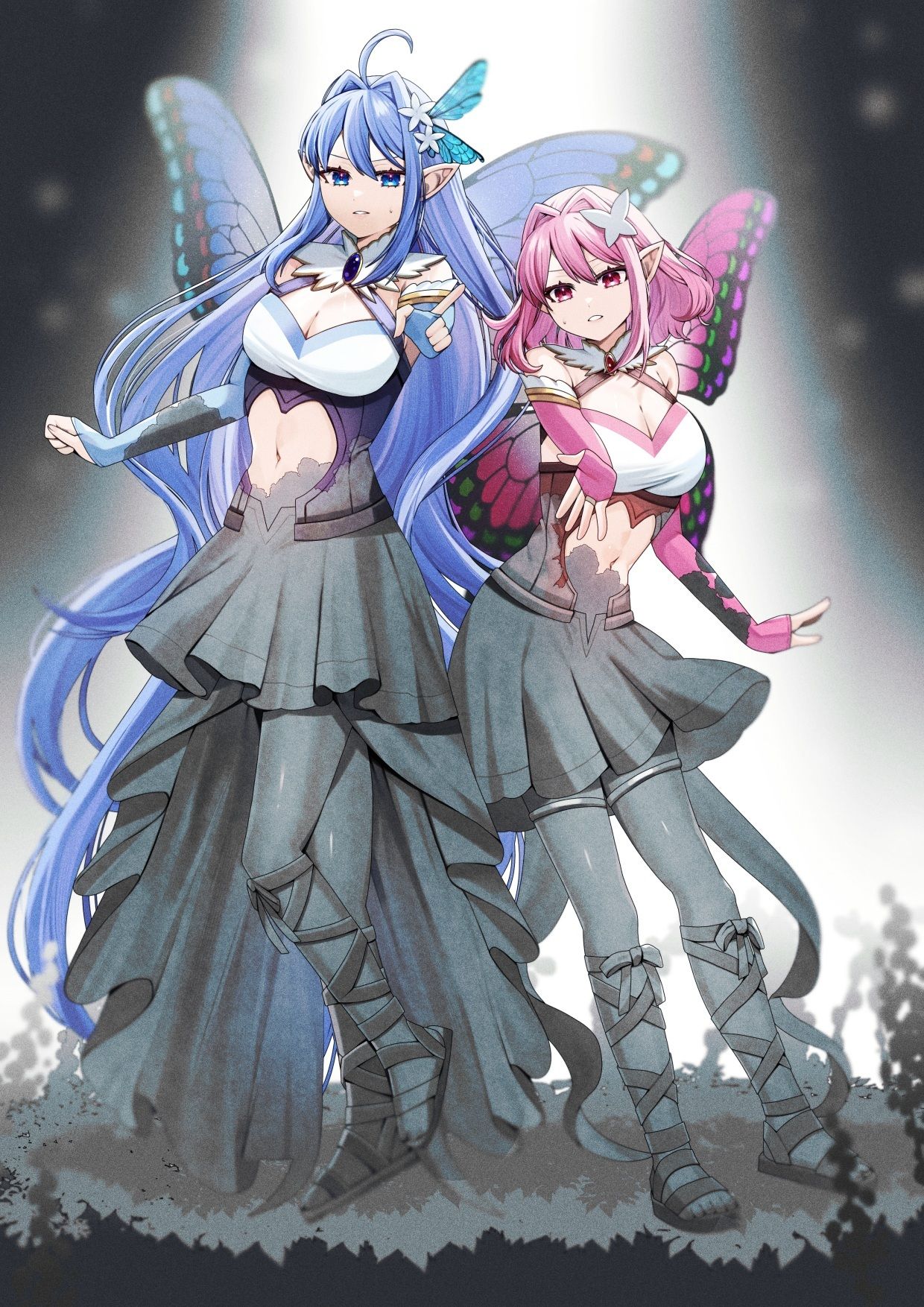 【石化漫画】妖精五姉妹の像 サンプル1ページ目
