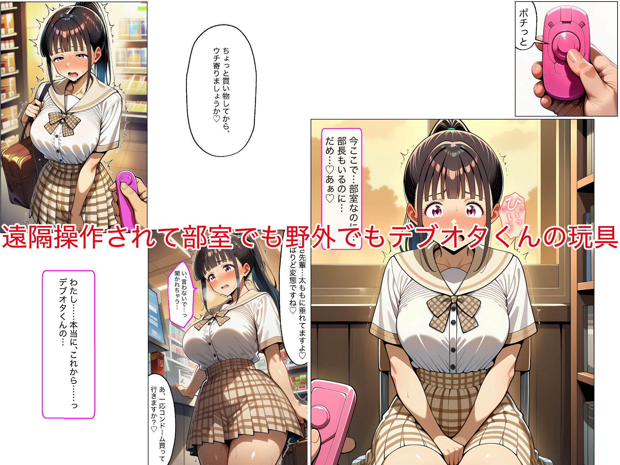 真面目でむっつりなオナニー狂の生徒会副会長を後輩デブオタの僕がちんぽ奴◯に堕とす話ーあの娘の秘密【生徒会副会長ちんぽ奴◯化】ー サンプル7ページ目