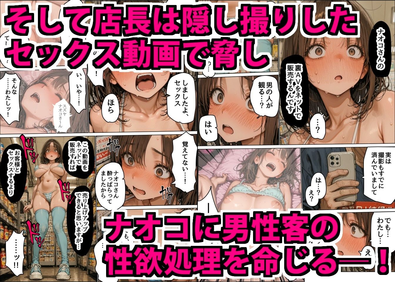 ちょっとおバカなムチムチ巨乳店員を酒で酔わせて性欲処理用特売品にした悪徳店長 サンプル6ページ目