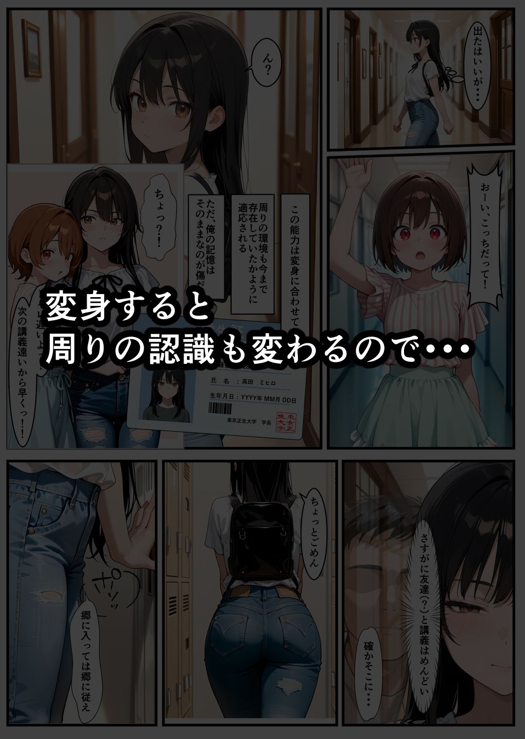 その場に合わせた変身能力で女の快感が止まらない サンプル4ページ目