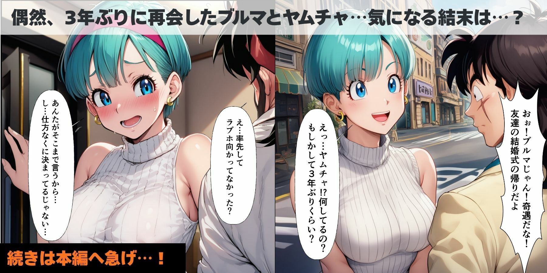 中出し孕ませビッチギャルな巨乳ブルマの性交相手はヤムチャとベジータ サンプル10ページ目