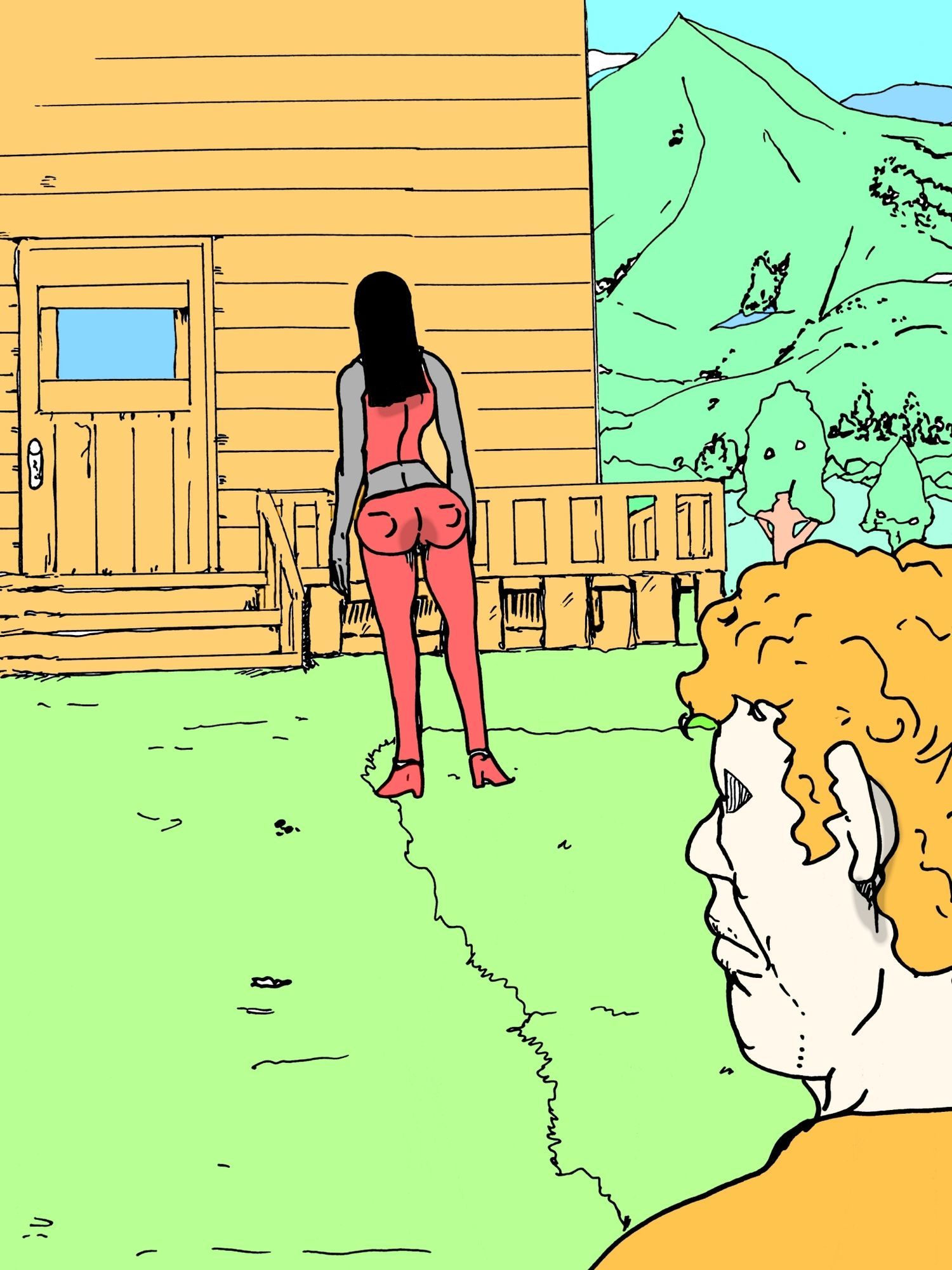 高身長美女獣化 サンプル2ページ目