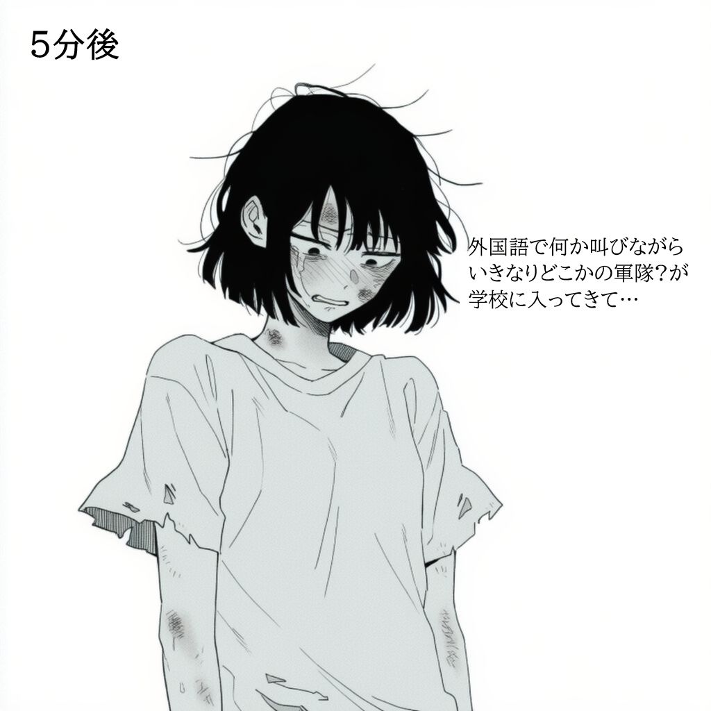 戦場で拾ったダウナー系JKに誘惑されたので、無責任中出しして孕ませた。 サンプル6ページ目