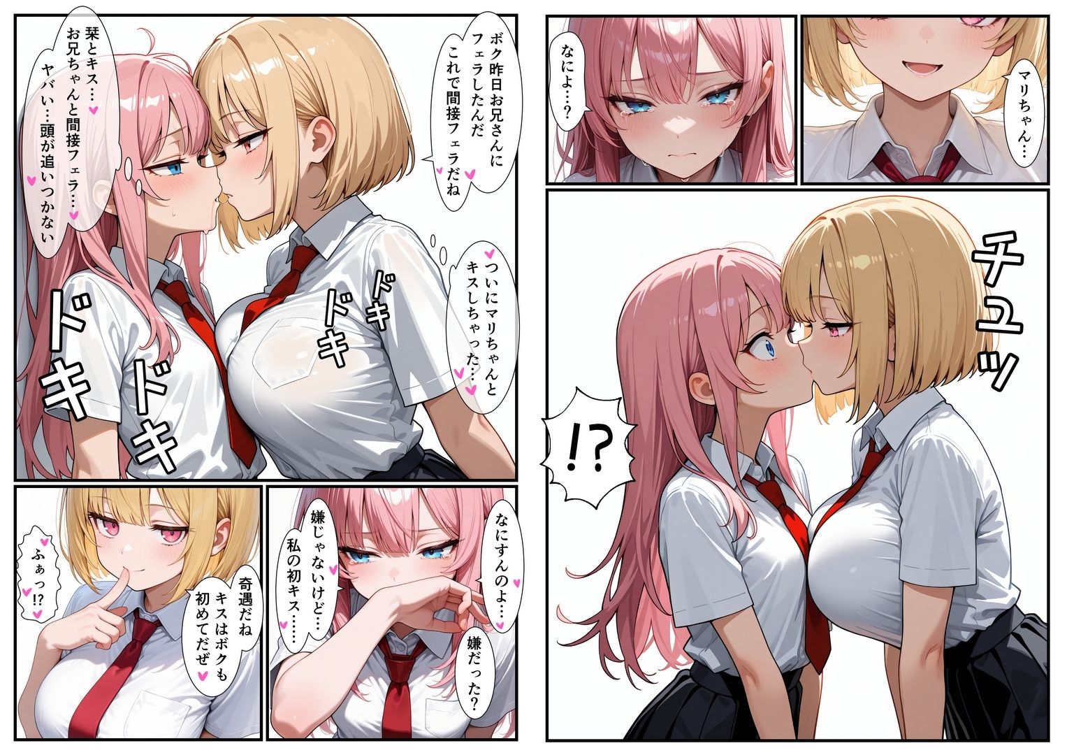妹×妹の親友×俺  甘々3P サンプル2ページ目