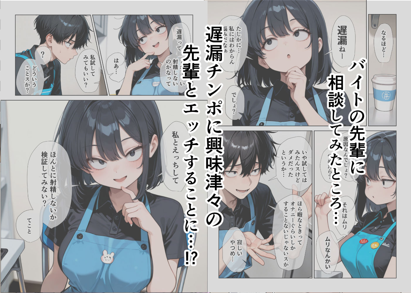 オナニーしすぎて遅漏の俺が先輩の執拗なキスハメと中出し懇願で暴発させられた挙句イキ癖つけられて早漏になっちゃった話 サンプル2ページ目