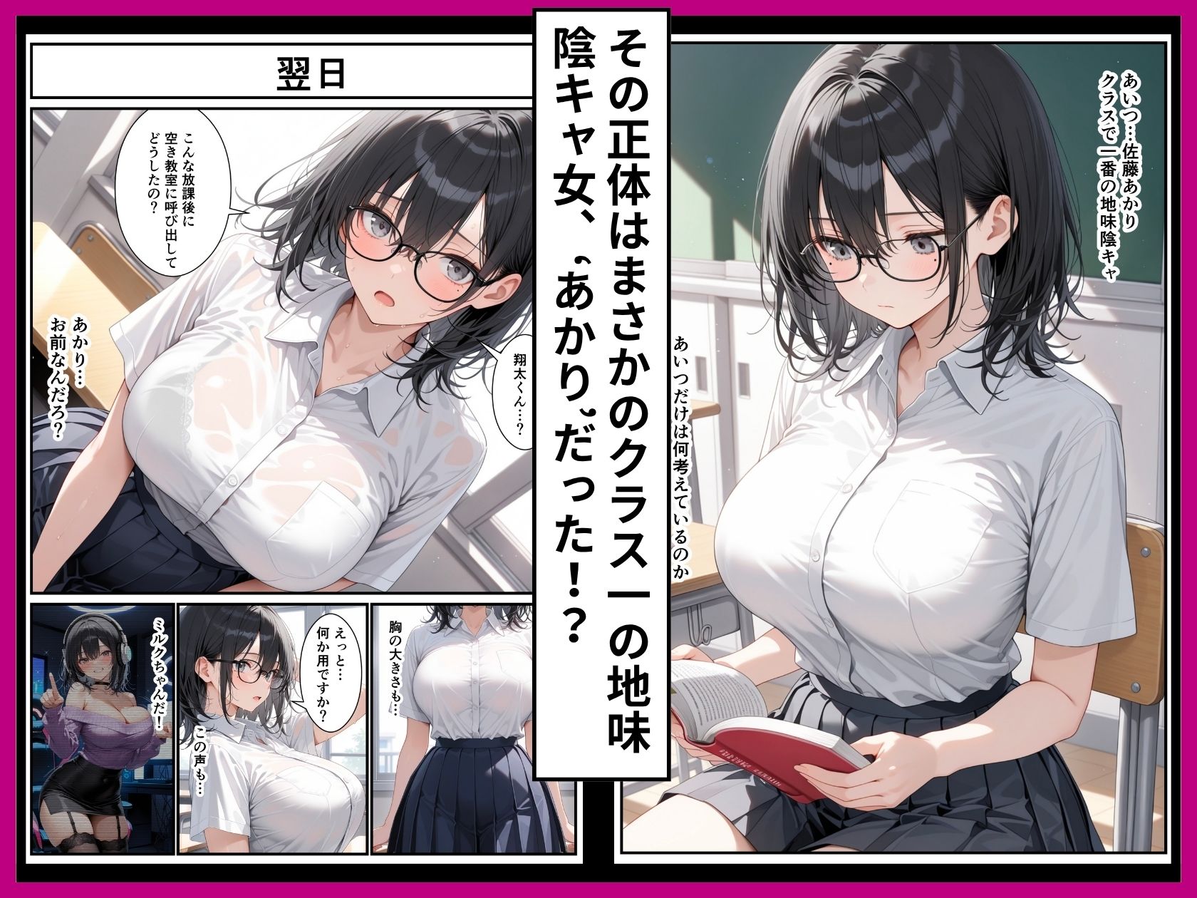 地味陰キャクラスメイトがあたシコ欲全開！！推しの裏垢ライバーだった サンプル4ページ目