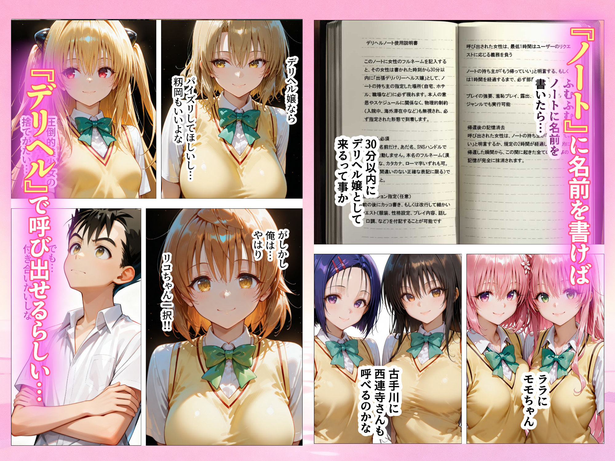 本番あり！？デリヘルノートでとらぶるハーレムをNN強奪してみた  古○川唯  西○寺春菜  籾岡里○ サンプル6ページ目