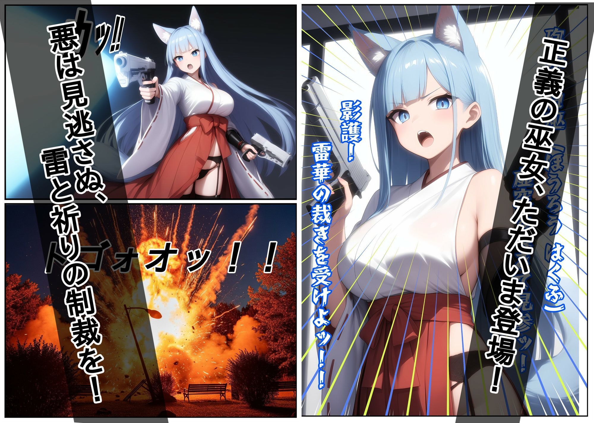 うるおい巫女  狼と弾丸とご奉仕巫女 サンプル2ページ目