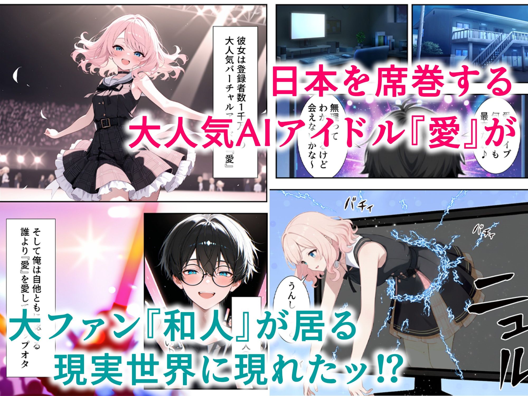画面の向こうから推しが来た！失踪したAIアイドルとの甘とろ生活 サンプル1ページ目