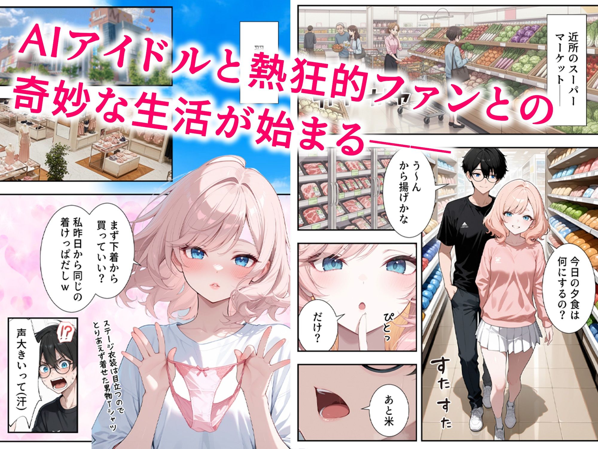 画面の向こうから推しが来た！失踪したAIアイドルとの甘とろ生活 サンプル3ページ目