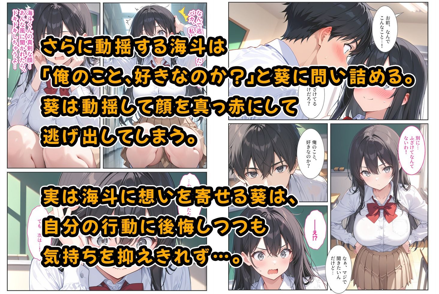隣の席の清楚な爆乳同級生がカラダで煽って中出し懇願してくる話 サンプル3ページ目