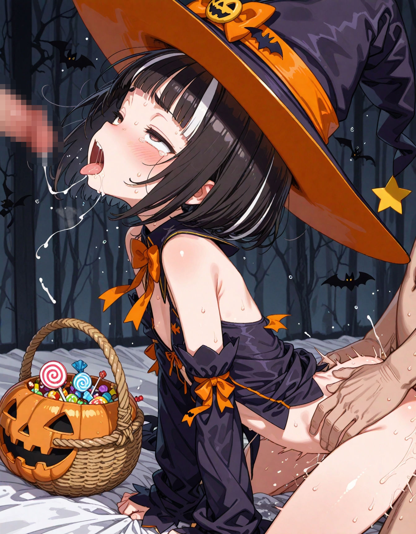魔女っ子ルルのはじめてのハロウィンおつかい サンプル5ページ目