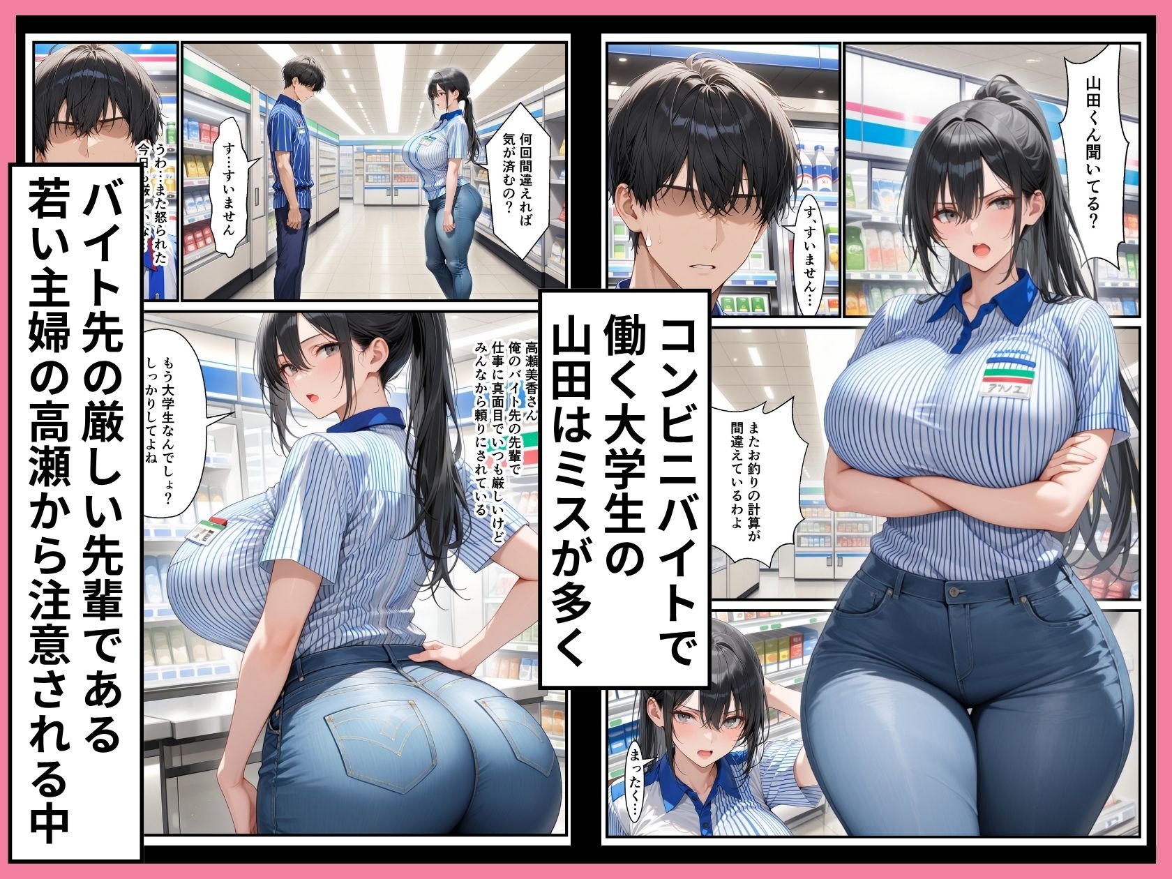尻マニアの僕がマッチングしたデカ尻美人妻はバイト先のまじめ先輩 サンプル1ページ目