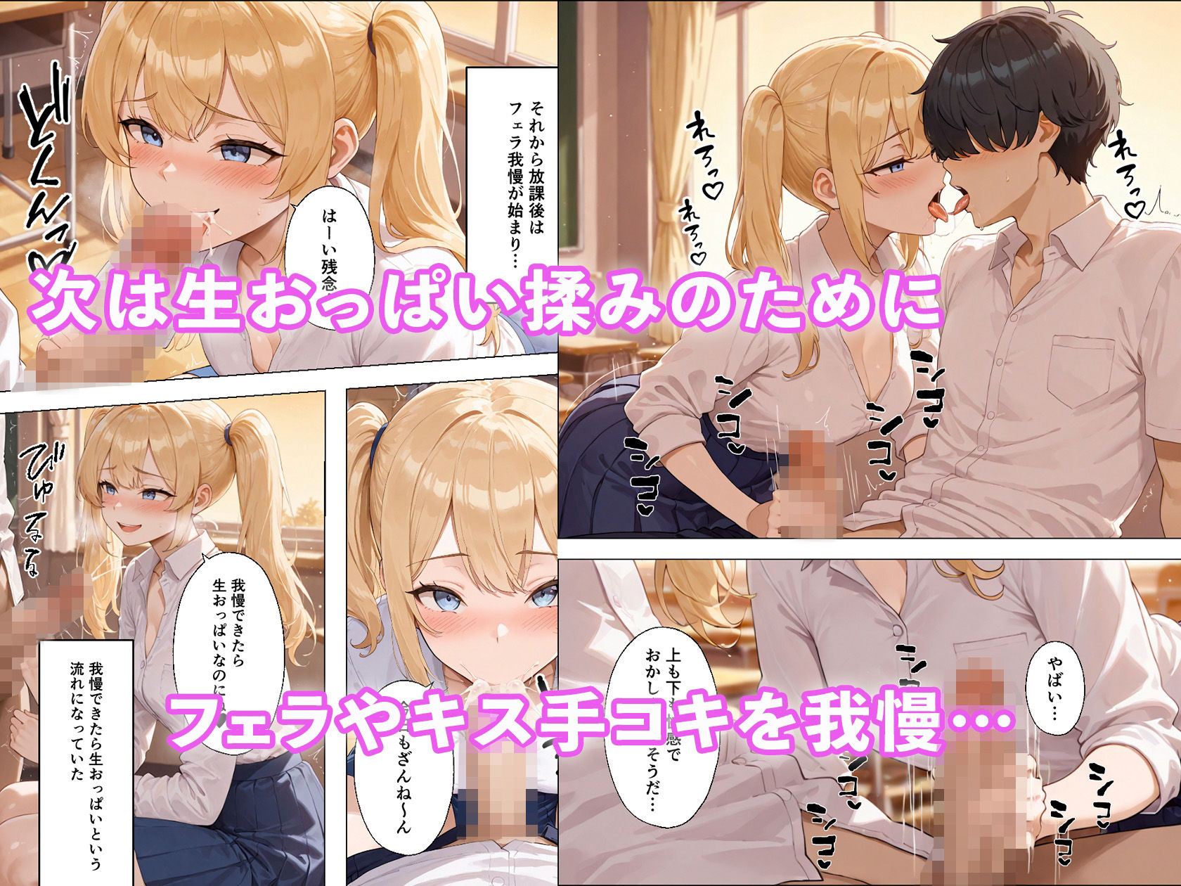 陰キャな僕がなぜか金髪ギャルと付き合えた話 〜金髪ギャルからの責めを我慢できたら生えっち！？〜 サンプル7ページ目