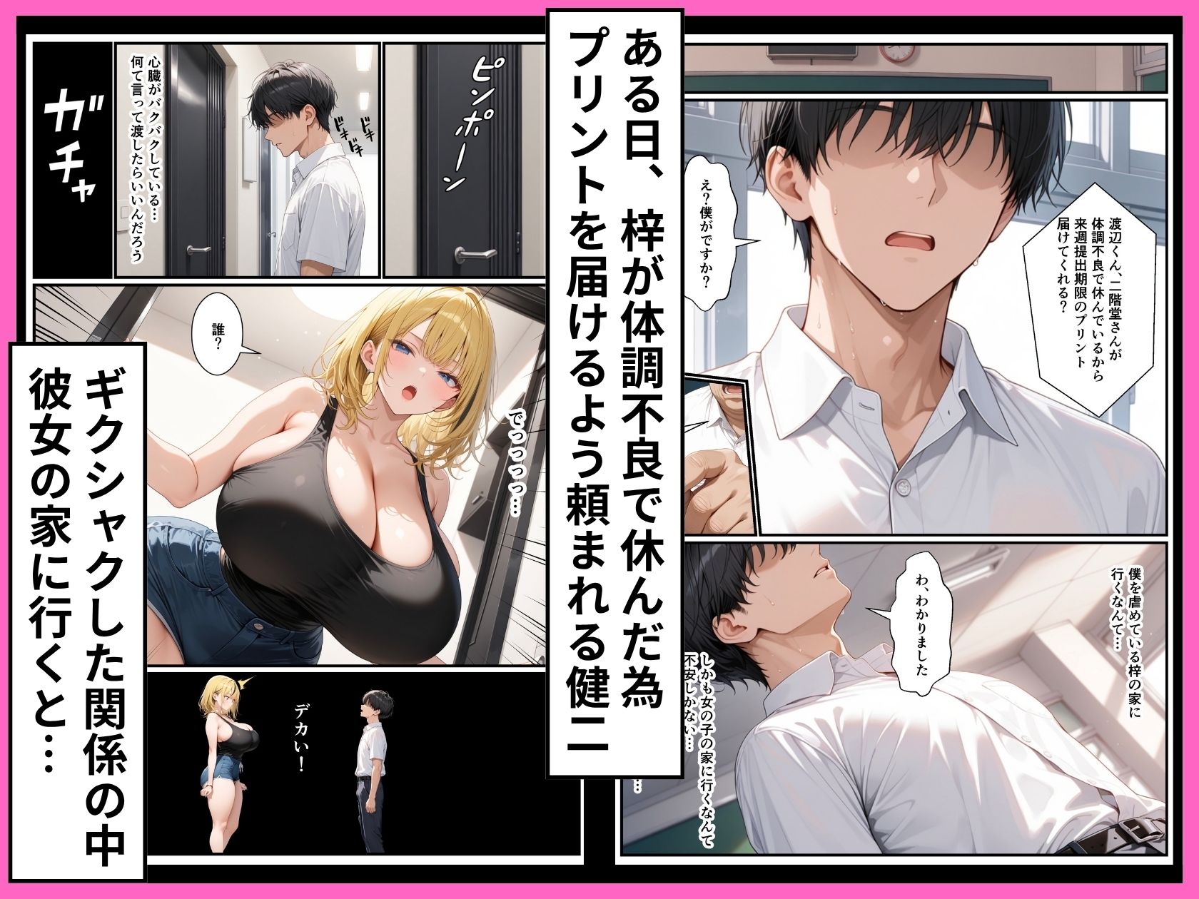 幼馴染のでっかいギャルとイチャらぶセックスした話 サンプル3ページ目