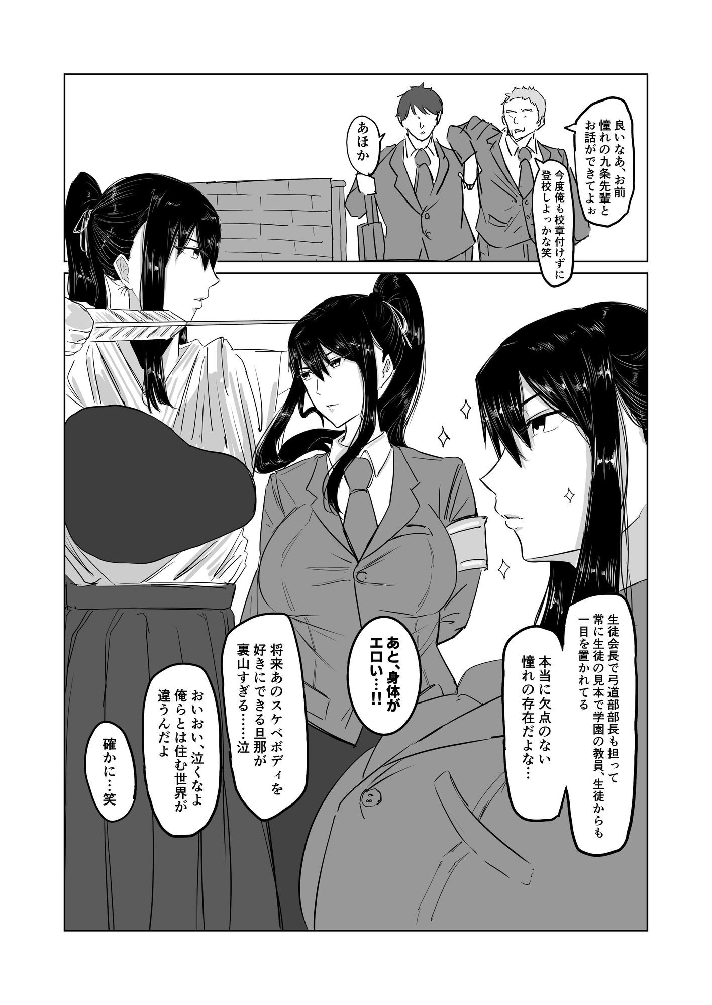強気な弓道部部長をケツ穴＊専用雌奴●堕ちさせる方法 サンプル3ページ目