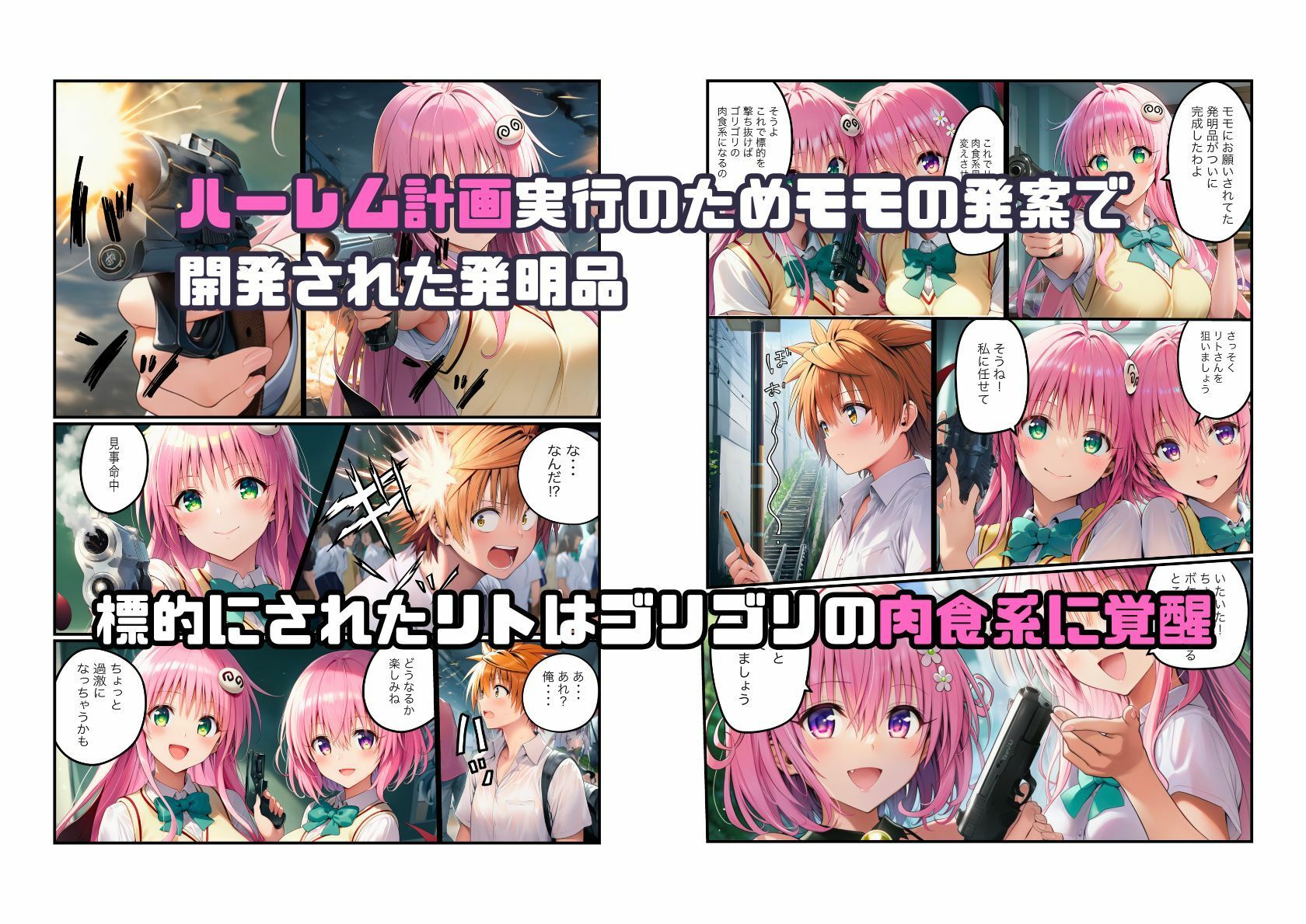 【リト覚醒でわからせ調教】メス堕ちしていくとらぶる美女たち サンプル1ページ目