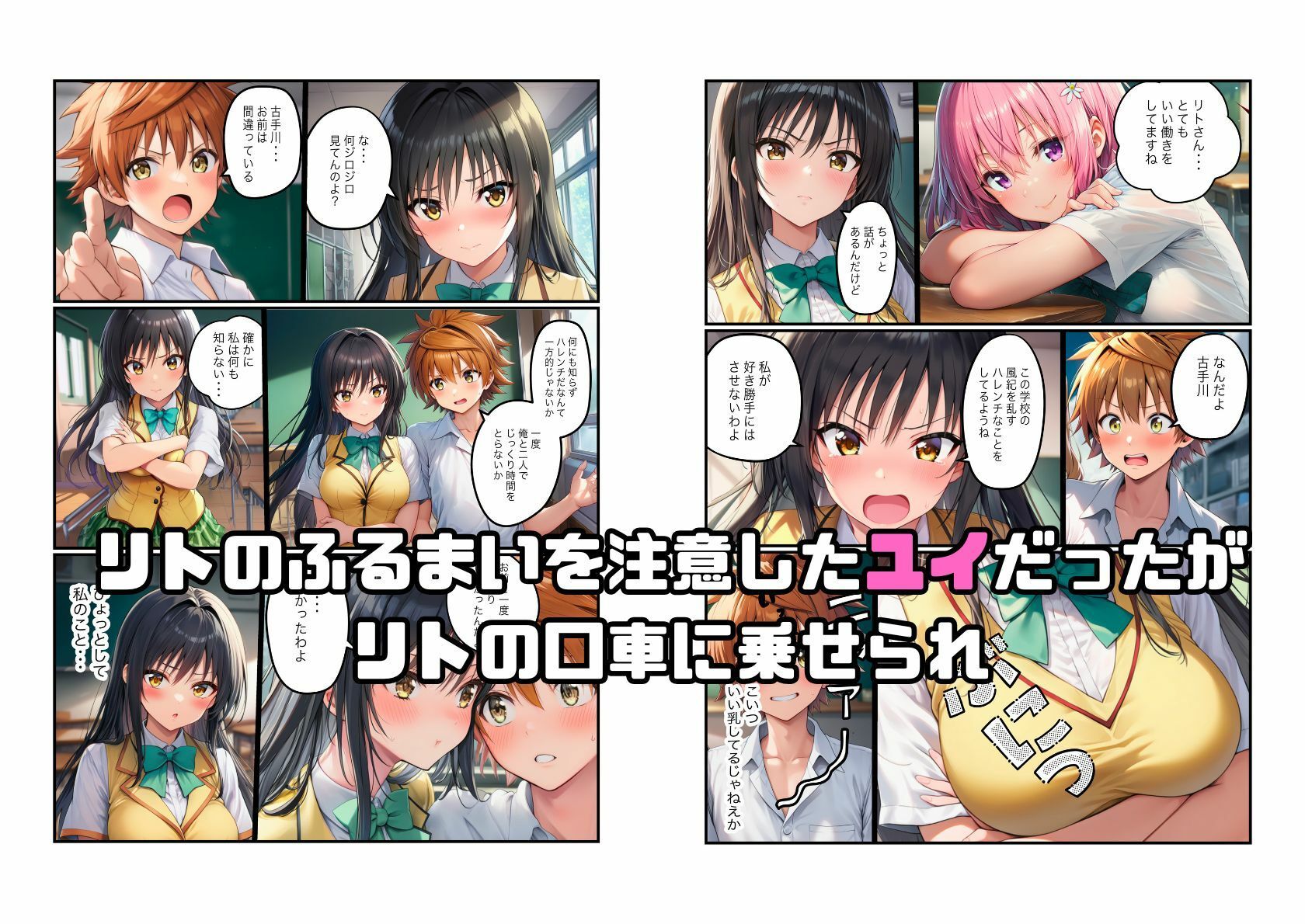 【リト覚醒でわからせ調教】メス堕ちしていくとらぶる美女たち サンプル8ページ目