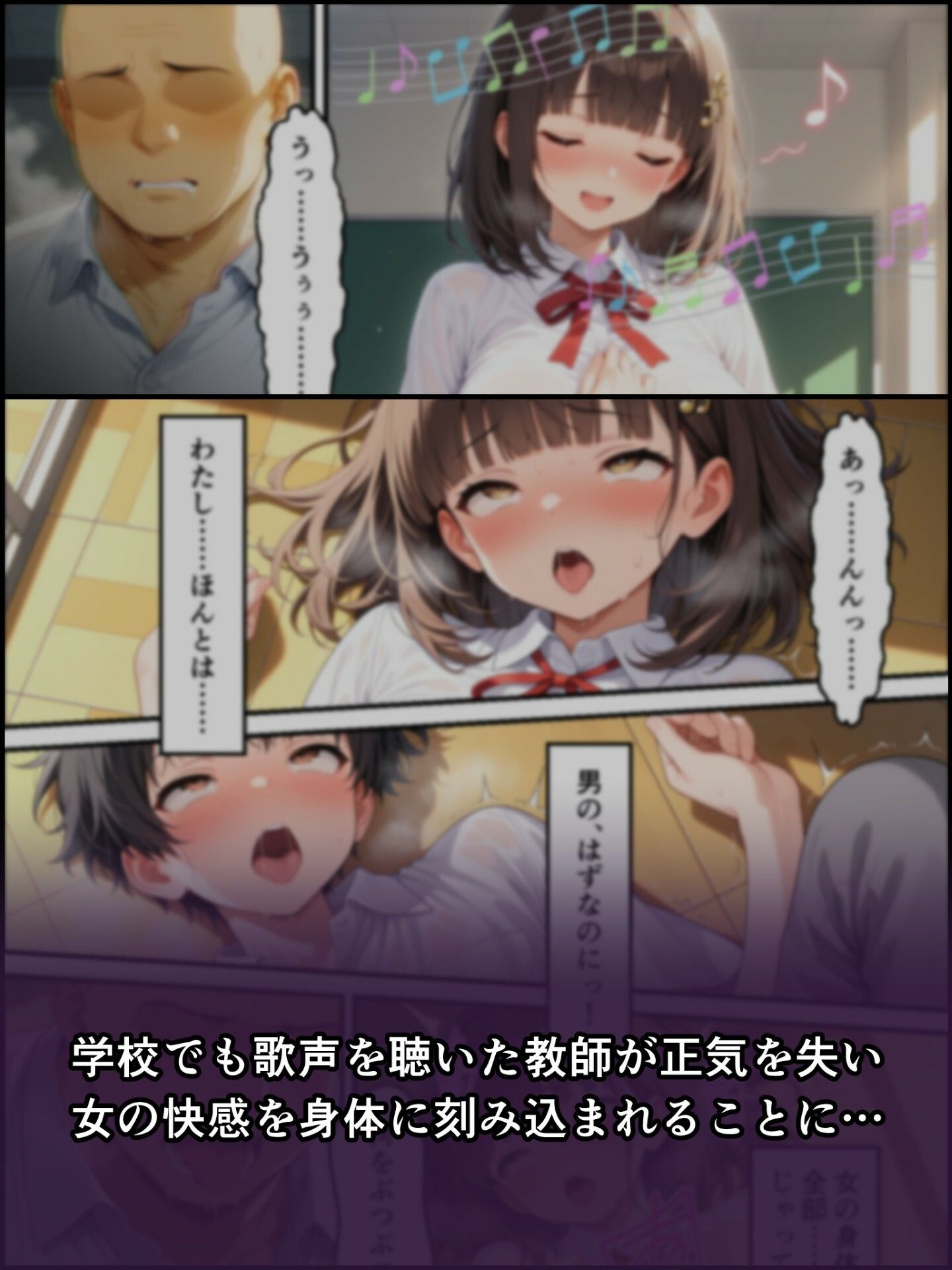 蝕宴のコラプティオ  淫魔シスターの呪いで少女に変えられた幼馴染が、歌の魔力でギャル淫魔に堕ちるまでの10日間 サンプル6ページ目