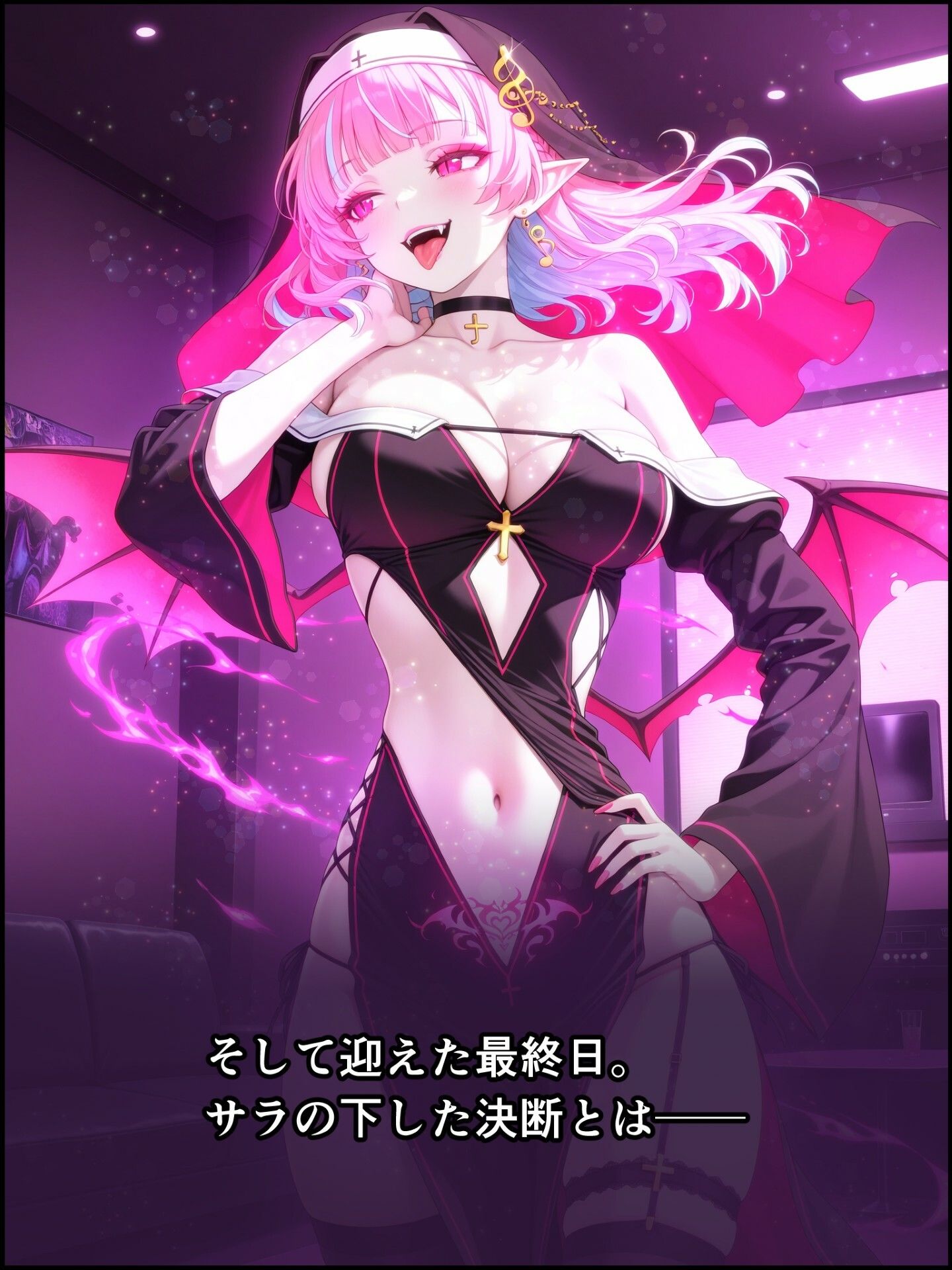 蝕宴のコラプティオ  淫魔シスターの呪いで少女に変えられた幼馴染が、歌の魔力でギャル淫魔に堕ちるまでの10日間 サンプル10ページ目