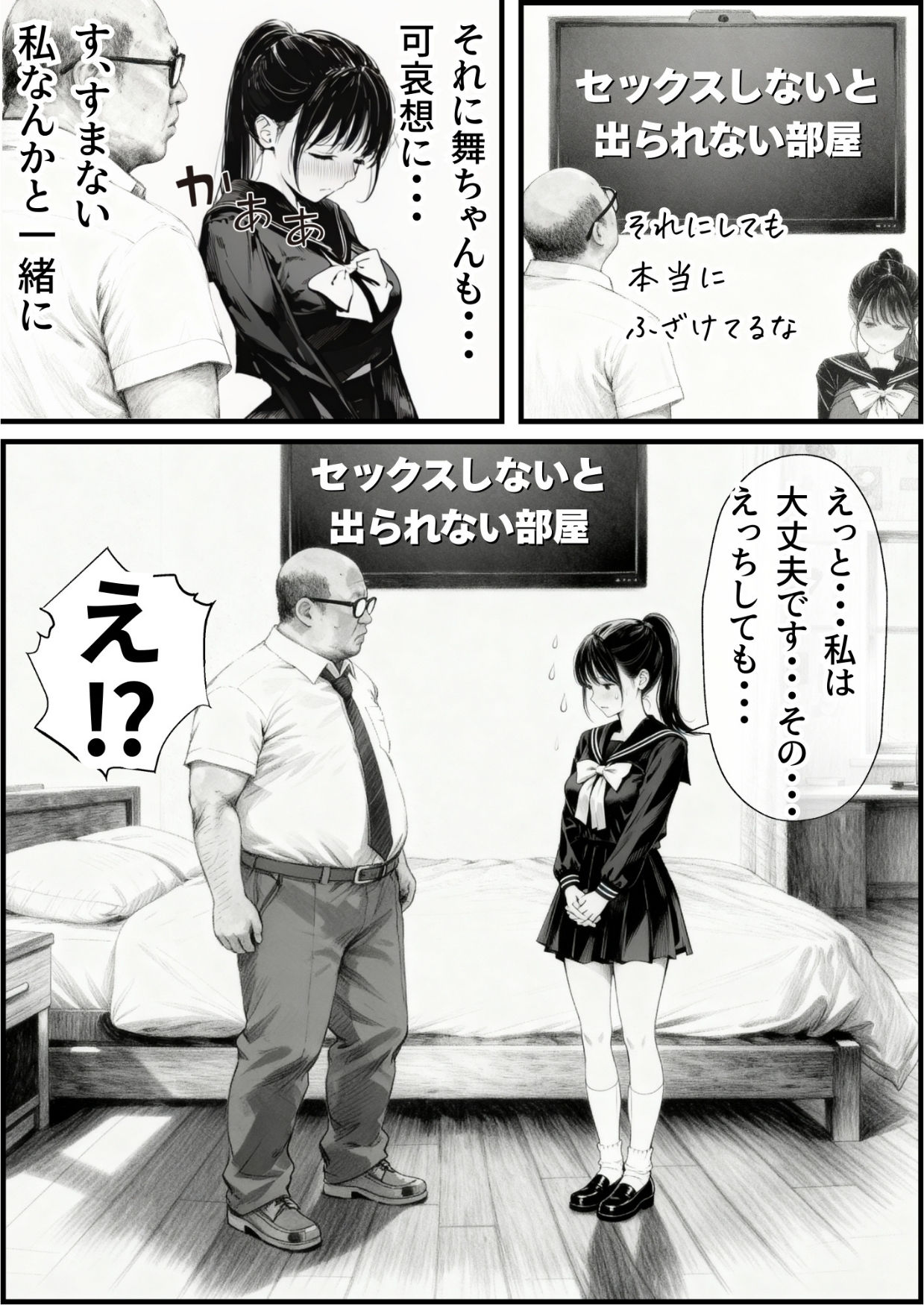 セックスしないと出られない部屋に娘の親友と閉じ込められたんだが・・・ サンプル3ページ目