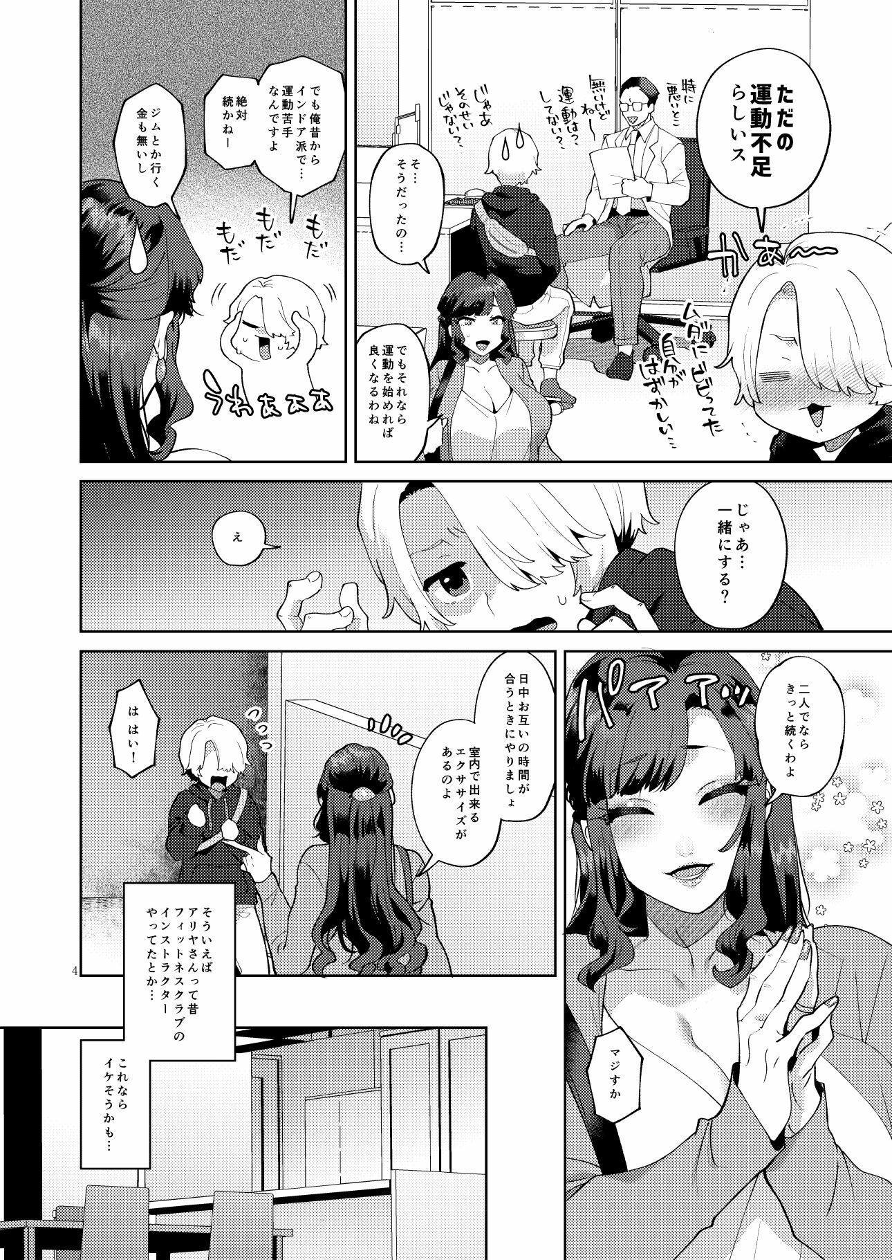 シーメール奥さんとセックスワークアウト サンプル3ページ目