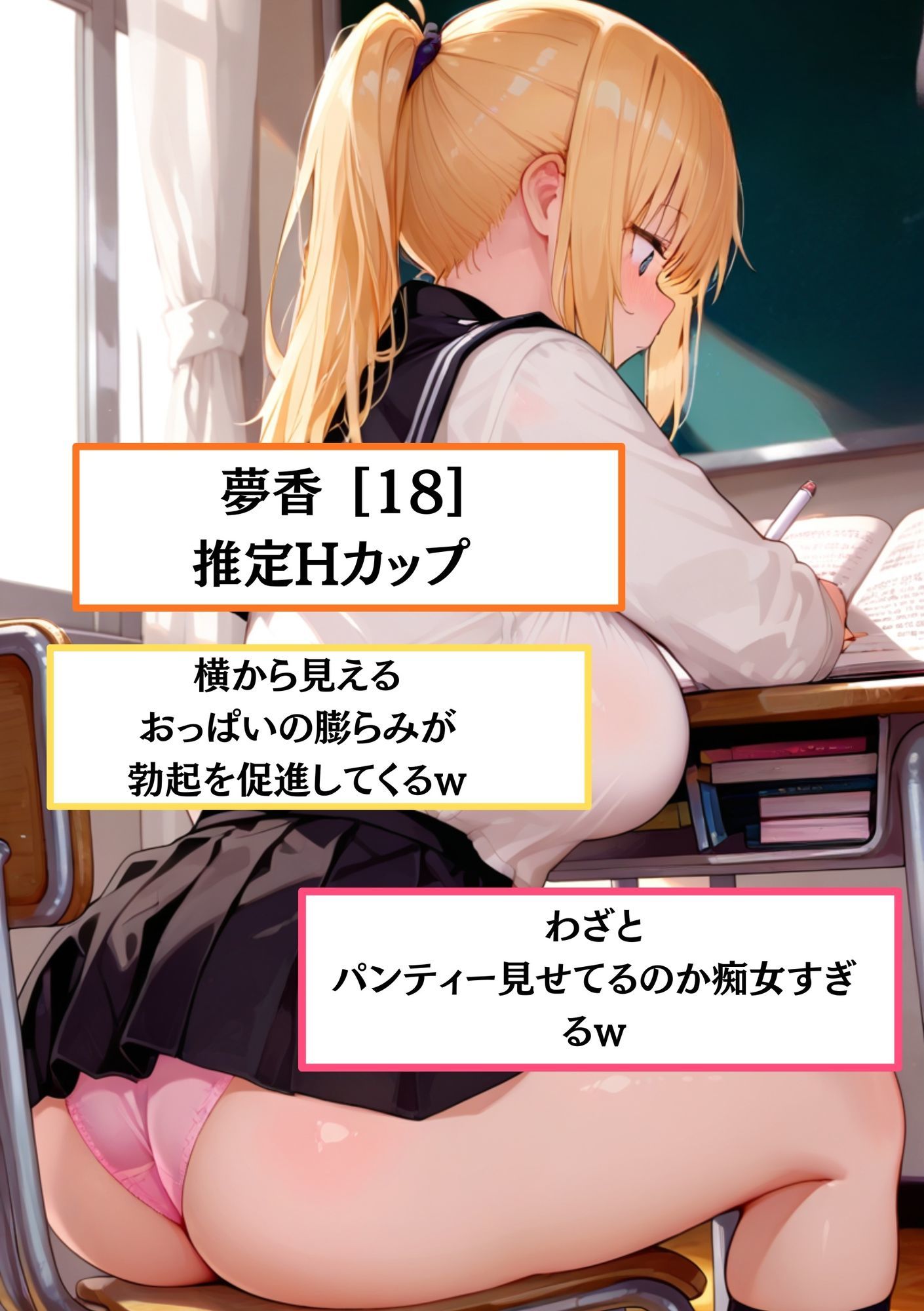 【速報】【JKが痴●被害に遭いました】巨乳のせいで痴●被害が多発！？夢香《18歳》Hカップ 女子校生のマンコに男がチンコを挿入し精子をドピュっと出す。 サンプル1ページ目