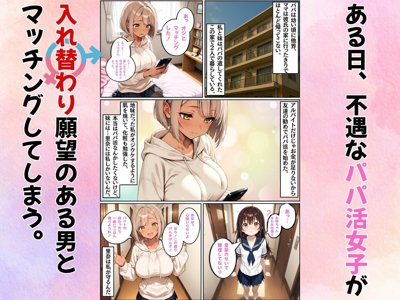パパ活女子が冴えないおじさんに体を奪われて好き放題使われた件 サンプル2ページ目