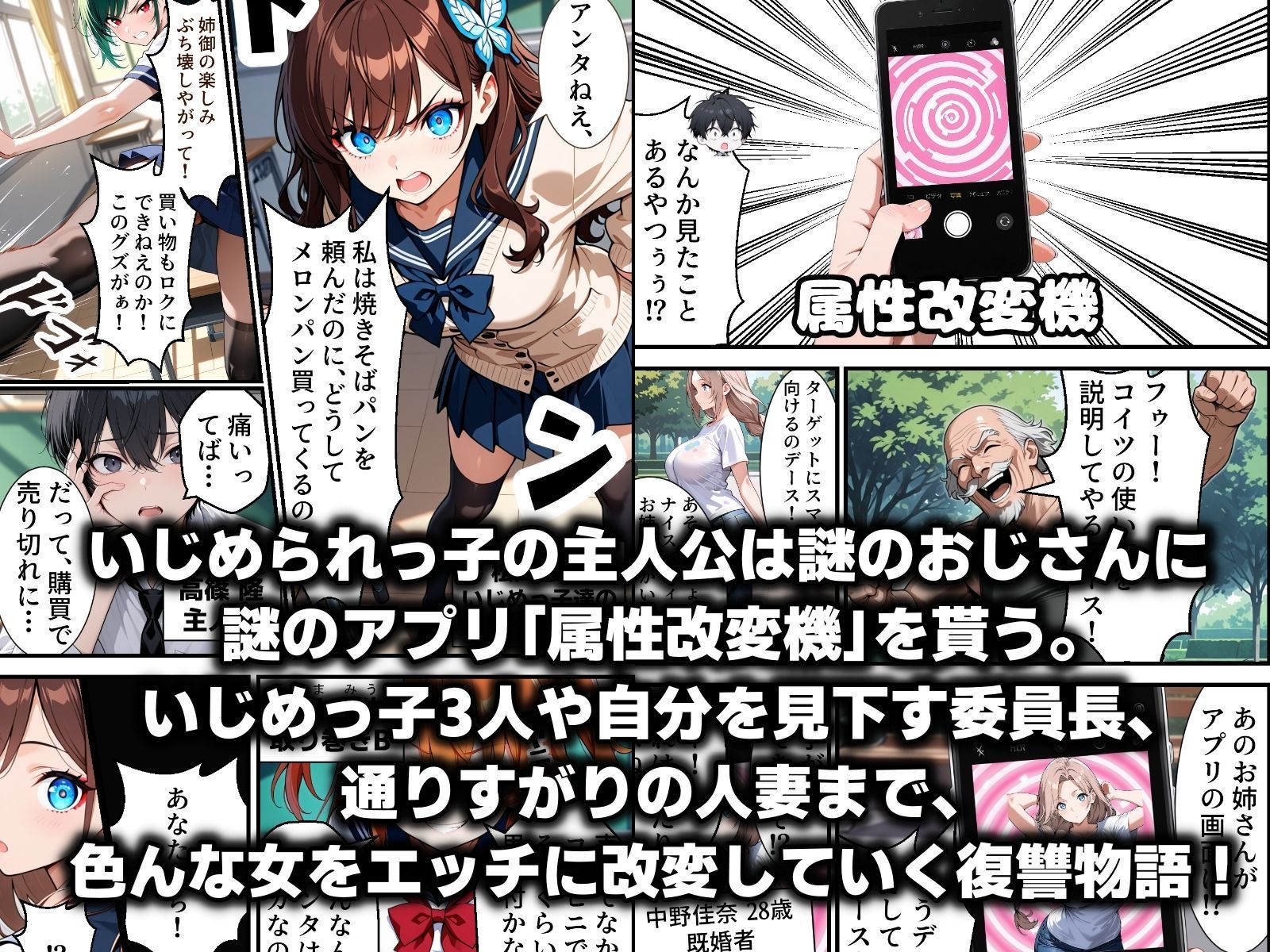 属性改変 〜ムカつく奴はエッチに改変〜 サンプル1ページ目