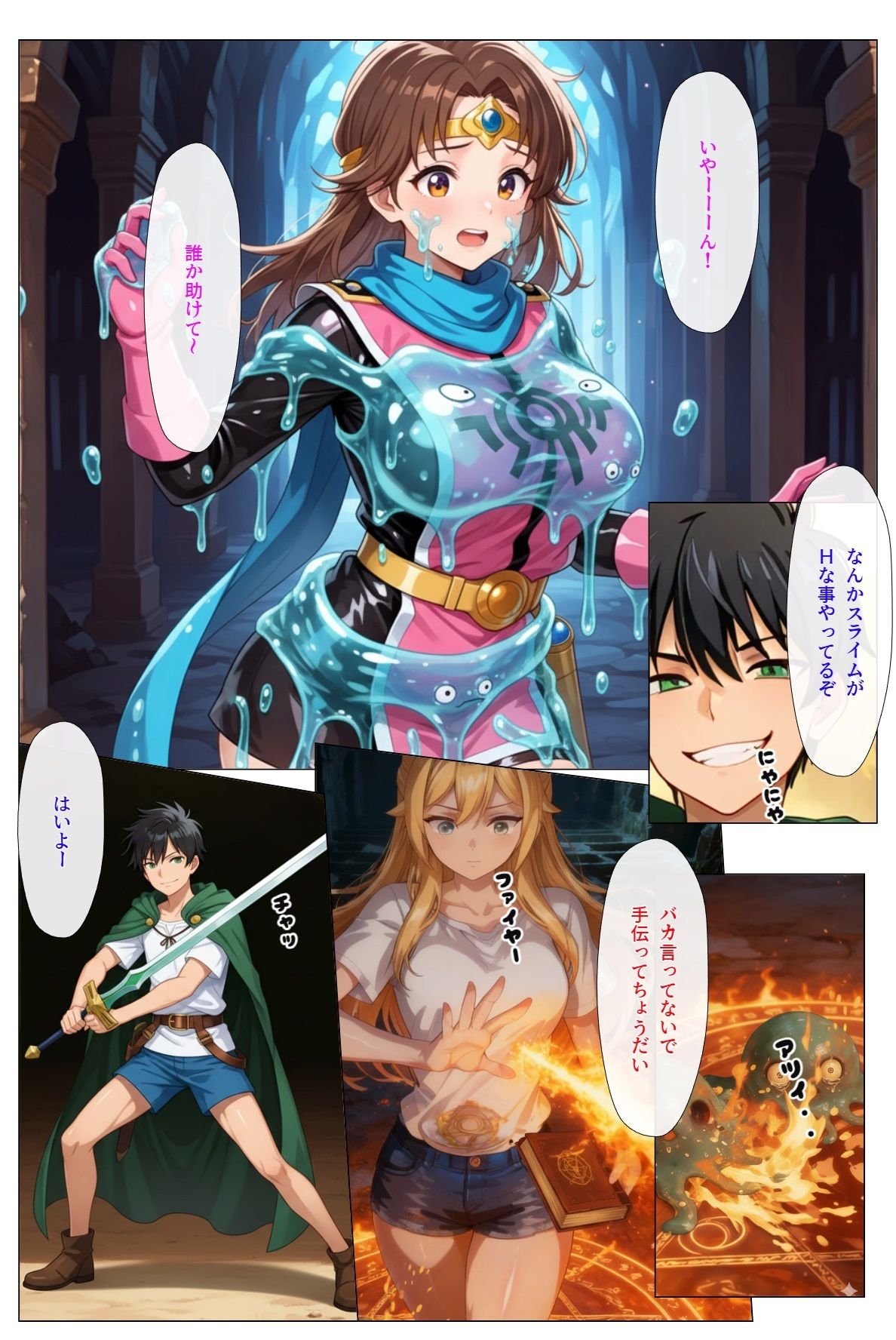 ダンジョンで女の子見つけたからハーレム作ってみたい・・ サンプル2ページ目