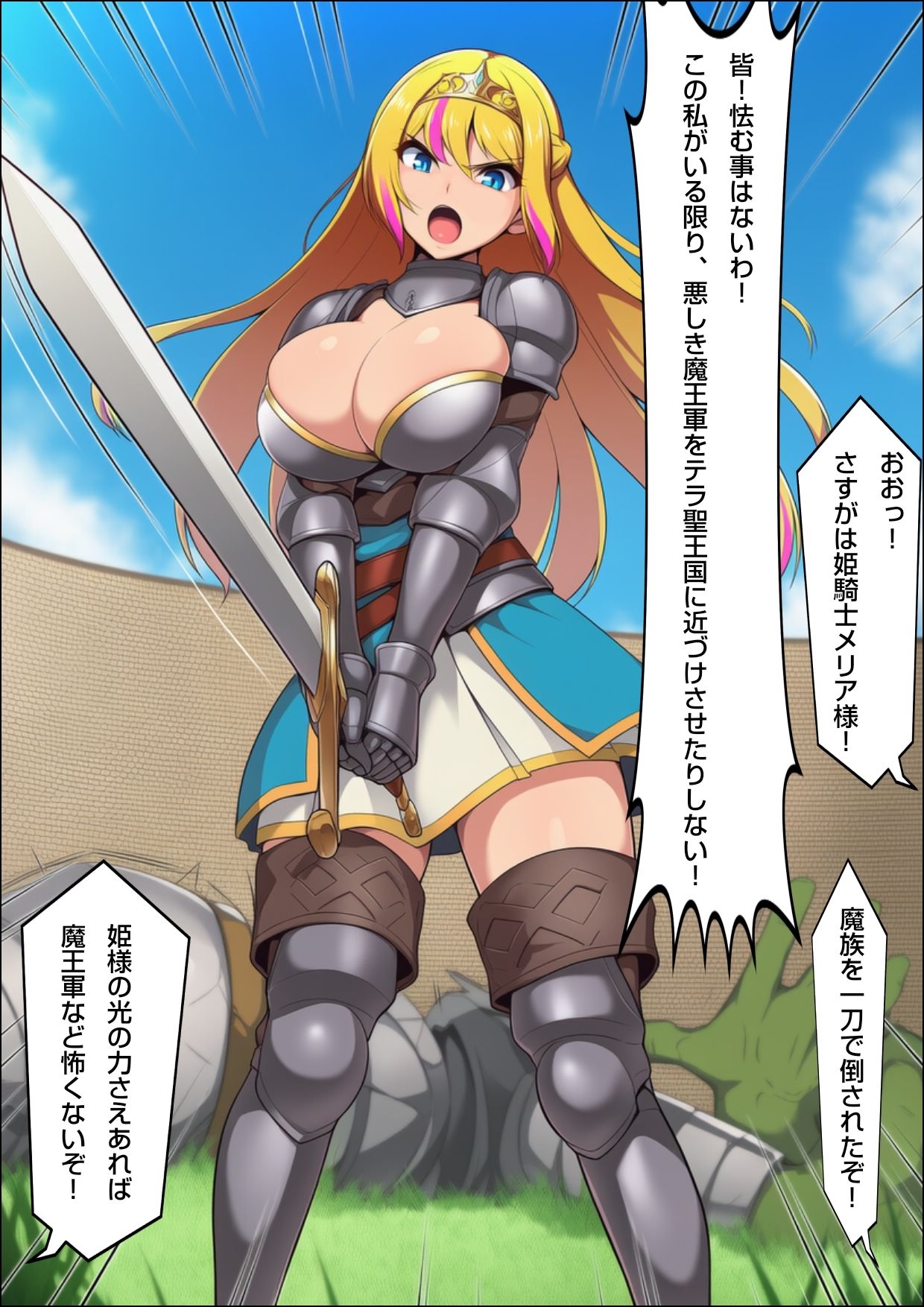 姫騎士  極太挿し敗北宣言 サンプル1ページ目