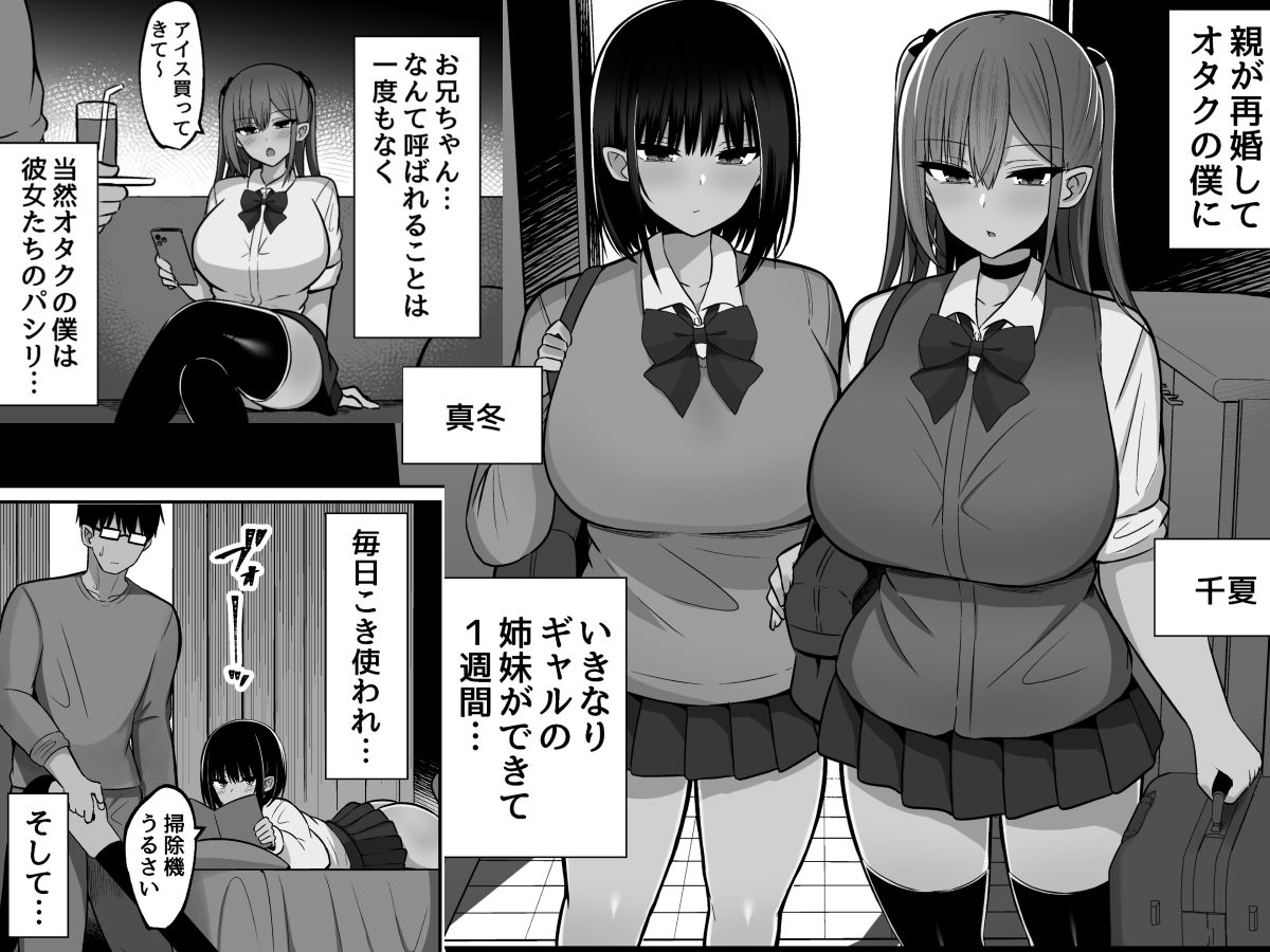 いきなりギャル姉妹〜親の再婚でデキたギャル姉妹にチンポ貸す話 サンプル1ページ目