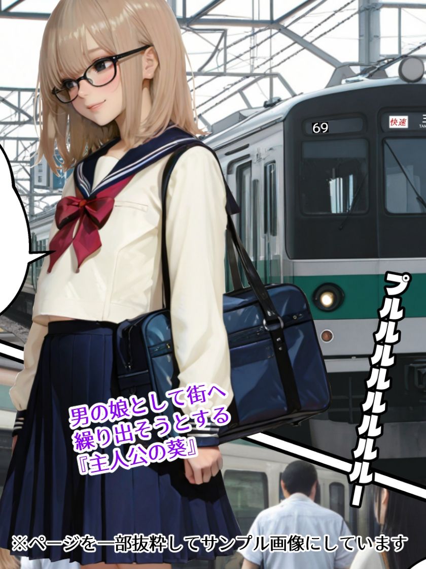 今日から男の娘になりました・幻覚ちか●電車編 サンプル3ページ目