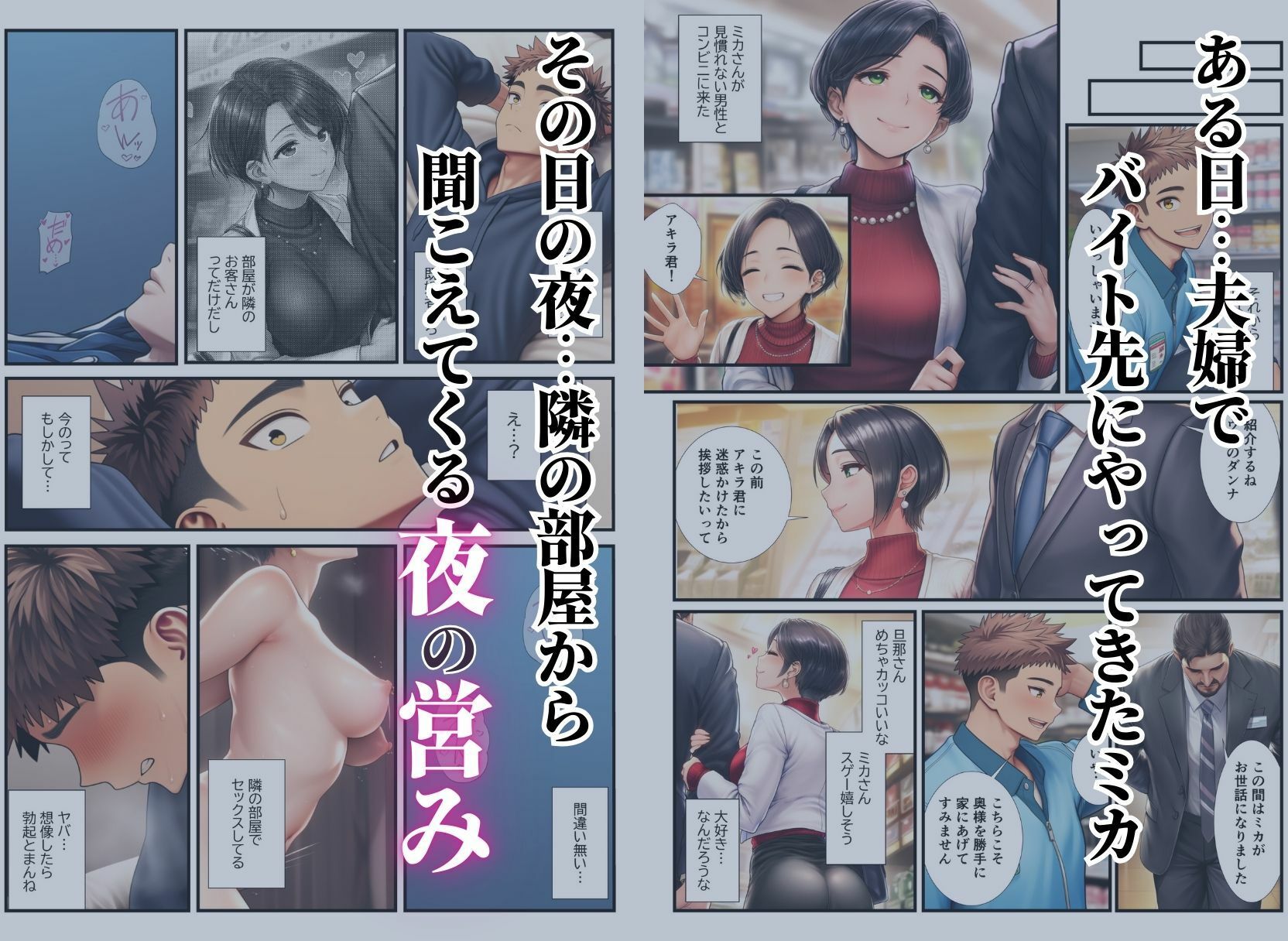 バ先の美人客は隣部屋の人妻熟女〜夫の出張中に朝まで種付けセックスしちゃった話〜 サンプル3ページ目