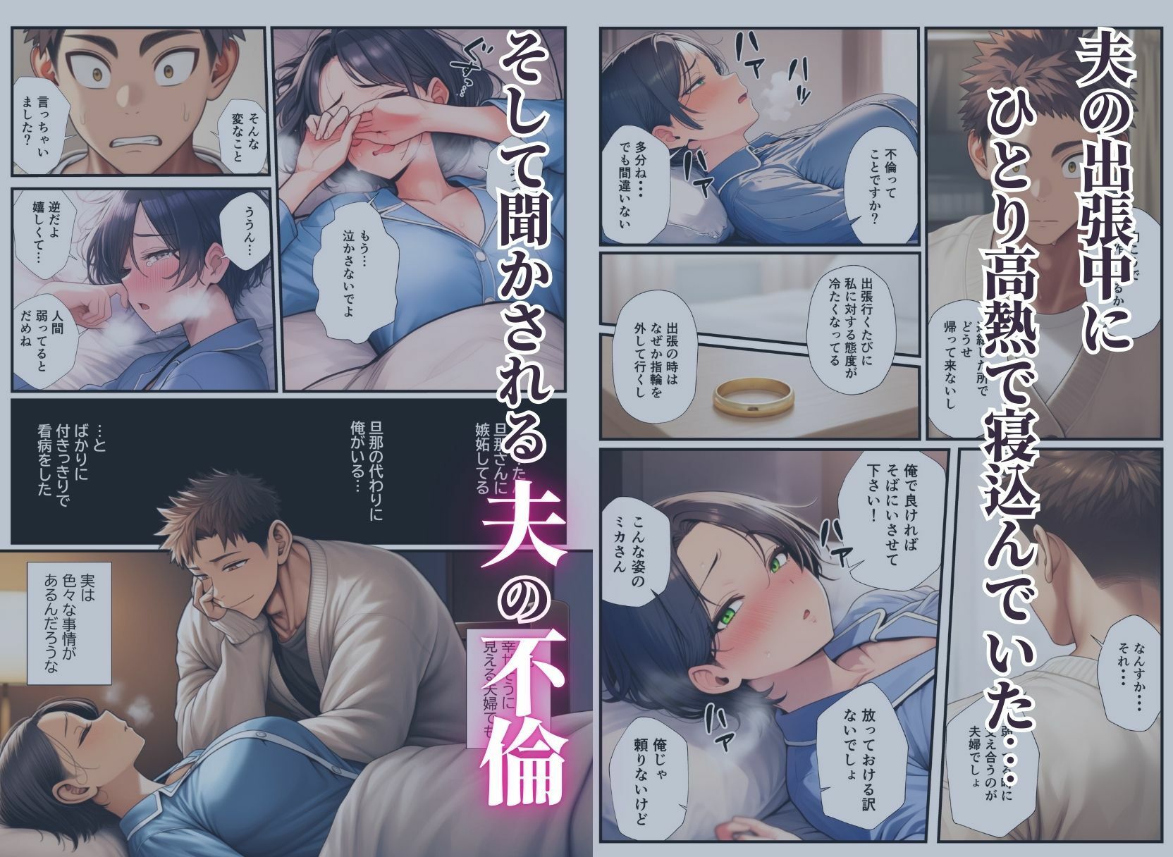 バ先の美人客は隣部屋の人妻熟女〜夫の出張中に朝まで種付けセックスしちゃった話〜 サンプル7ページ目